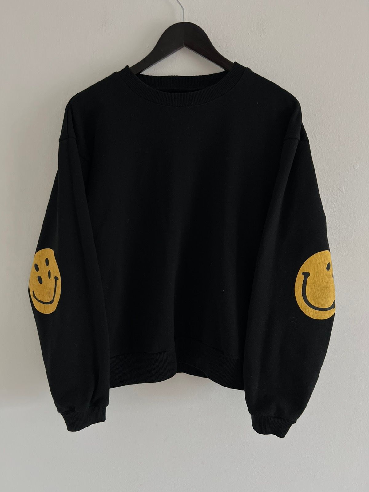 Pre-owned Kapital Smile Logo Black Sweatshirt