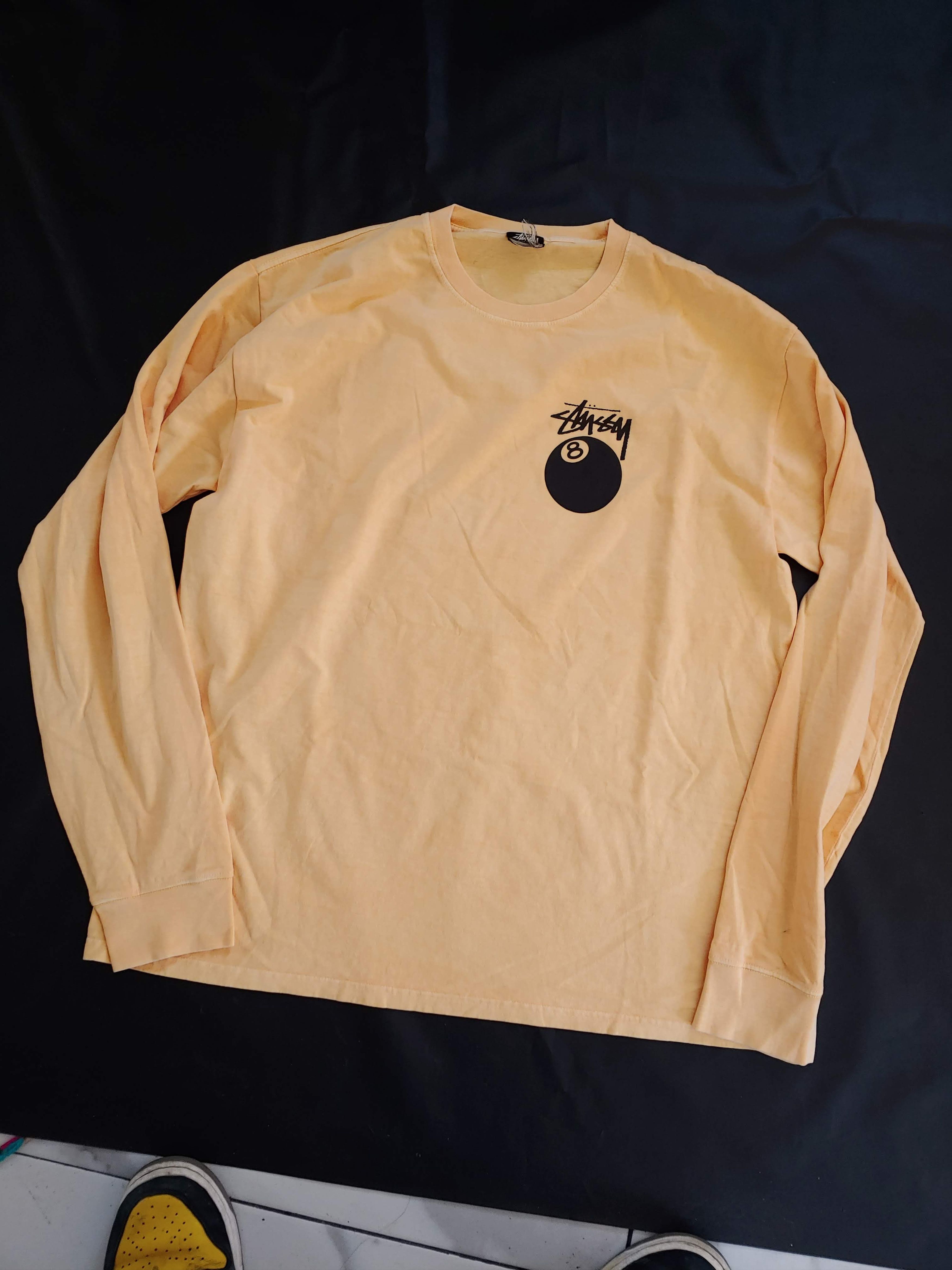 stussy 8 ball tee yellow