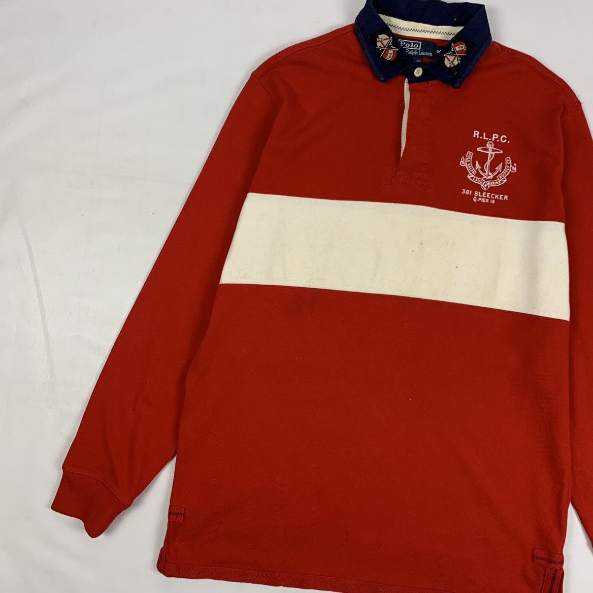 Polo Ralph Lauren Vintage Polo Ralph Lauren Long Sleeve Rugby Shirt Size US M / EU 48-50 / 2 - 2 Thumbnail