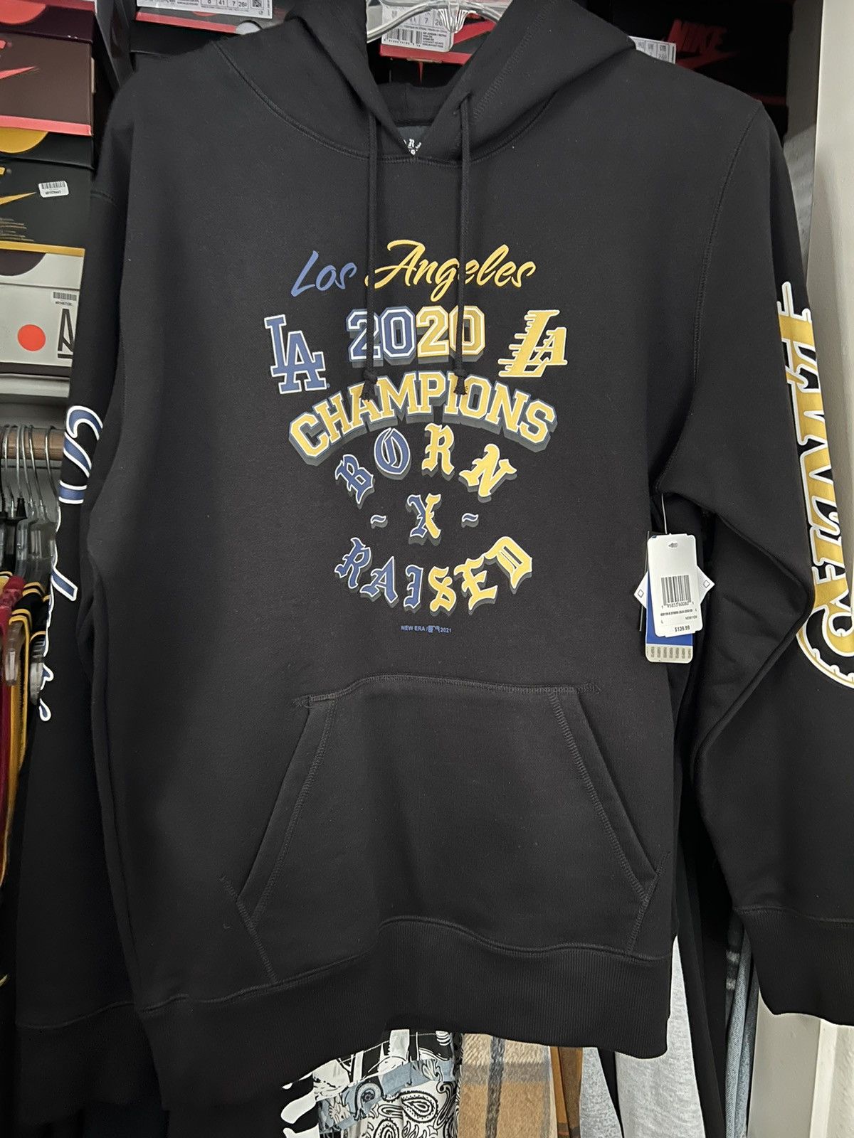 Hottertees Los Angeles Champions Born x Raised Dodgers Hoodie