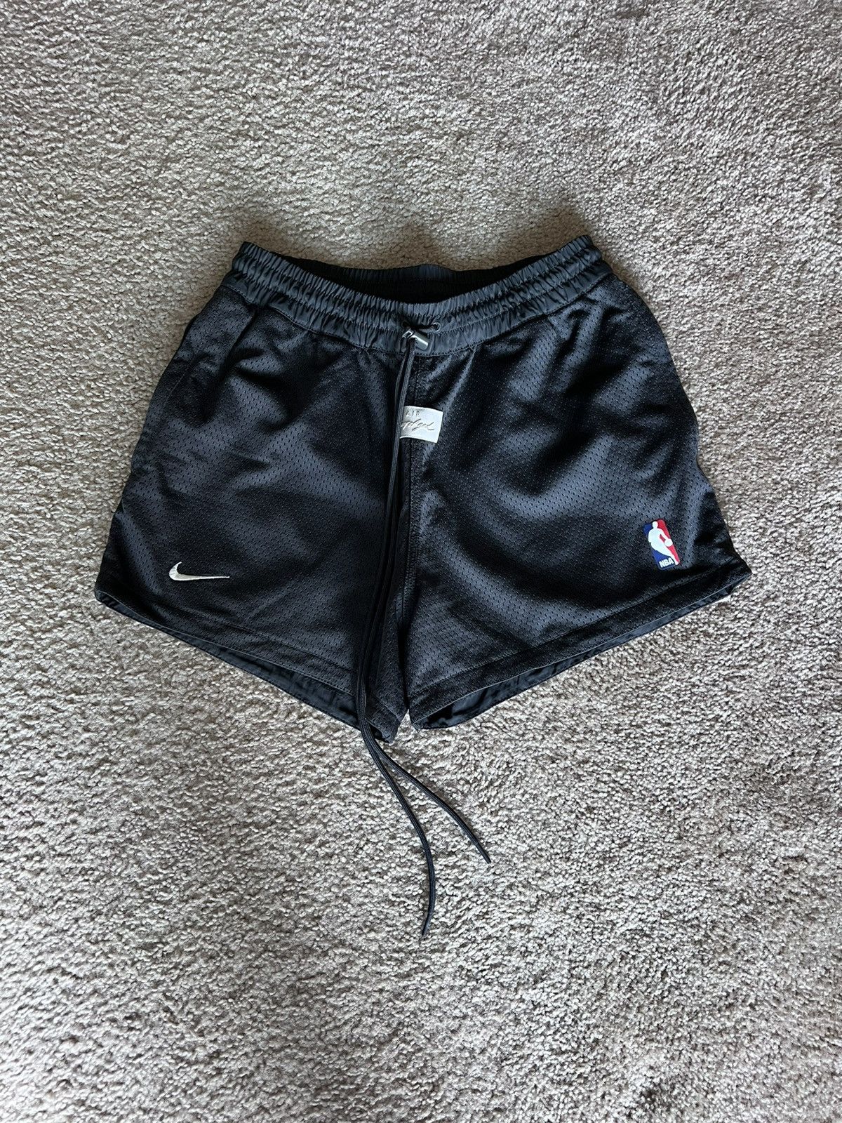 nike fear of god shorts black