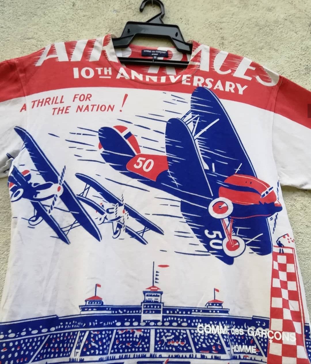 Art Comes First × Comme des Garcons × Japanese Brand VINTAGE COMME DES GRACON FULL Print Poster Air Race Size US M / EU 48-50 / 2 - 3 Thumbnail