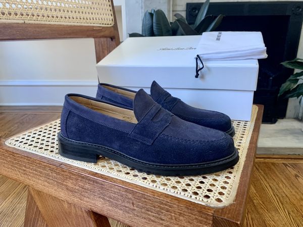 Aime Leon Dore ALD Navy Penny Loafers | Grailed
