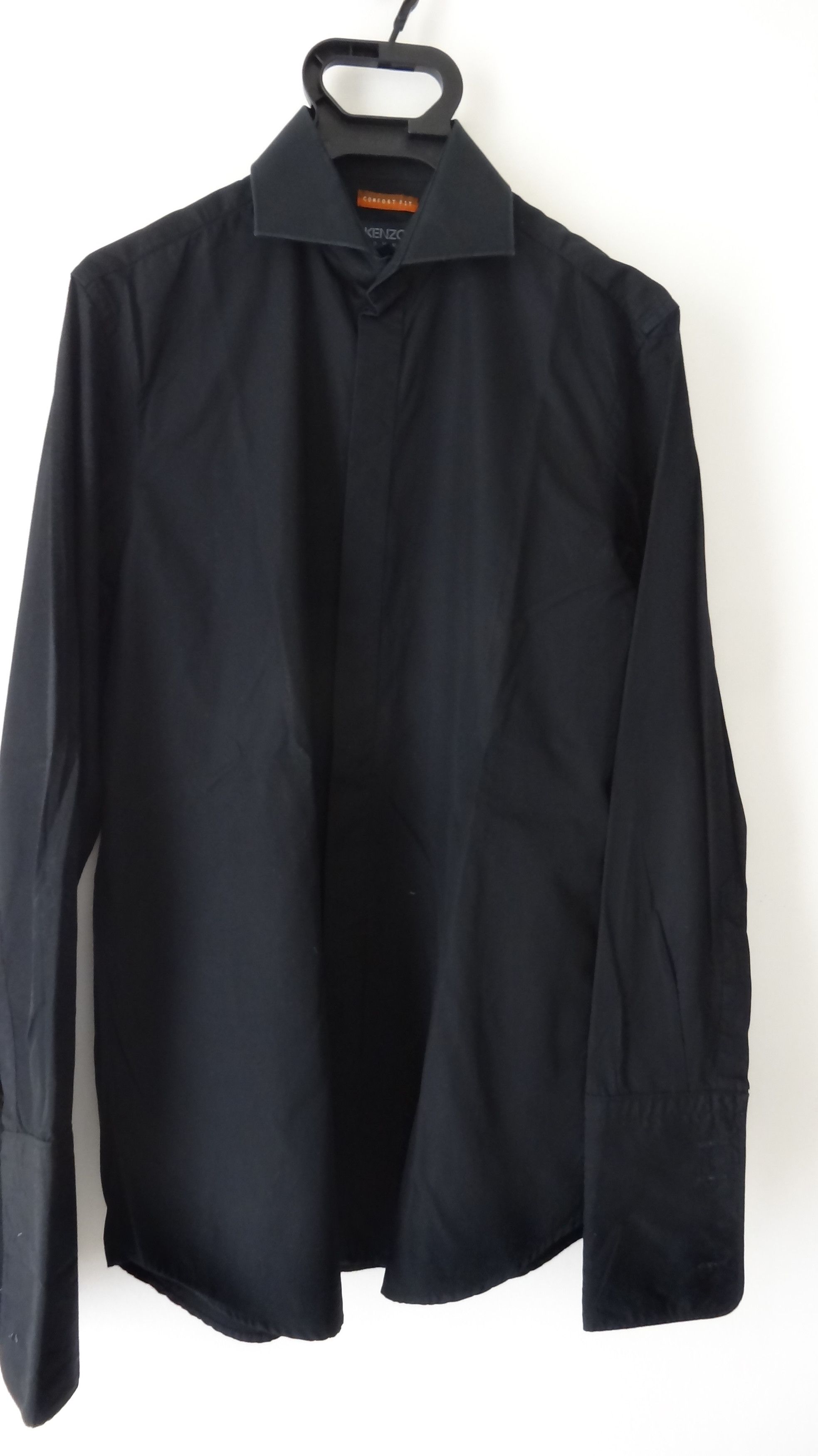 Kenzo KENZO BLACK COTTON CUFFLINKS SHIRT Size US M / EU 48-50 / 2 - 2 Thumbnail