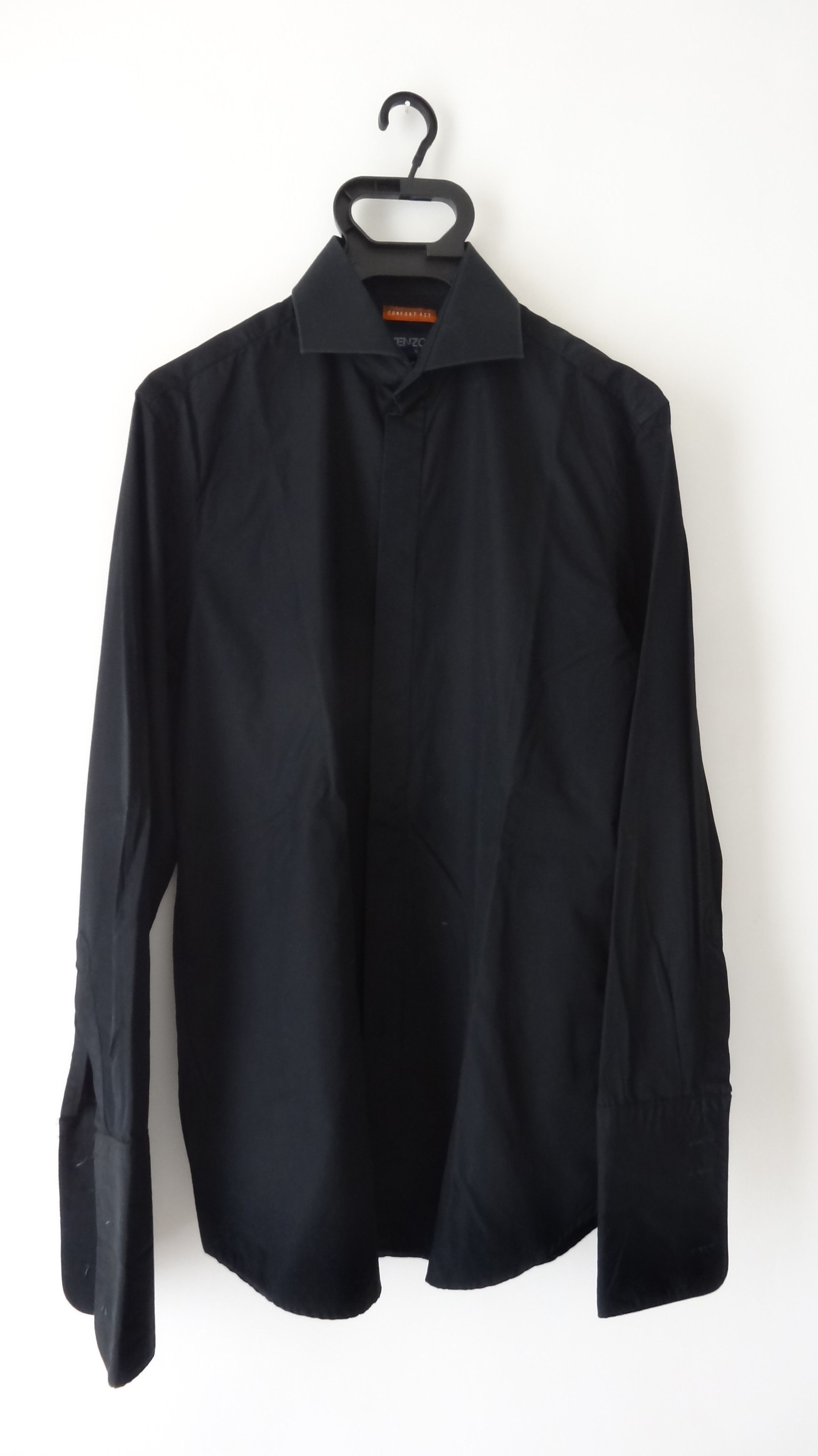Kenzo KENZO BLACK COTTON CUFFLINKS SHIRT Size US M / EU 48-50 / 2 - 1 Thumbnail