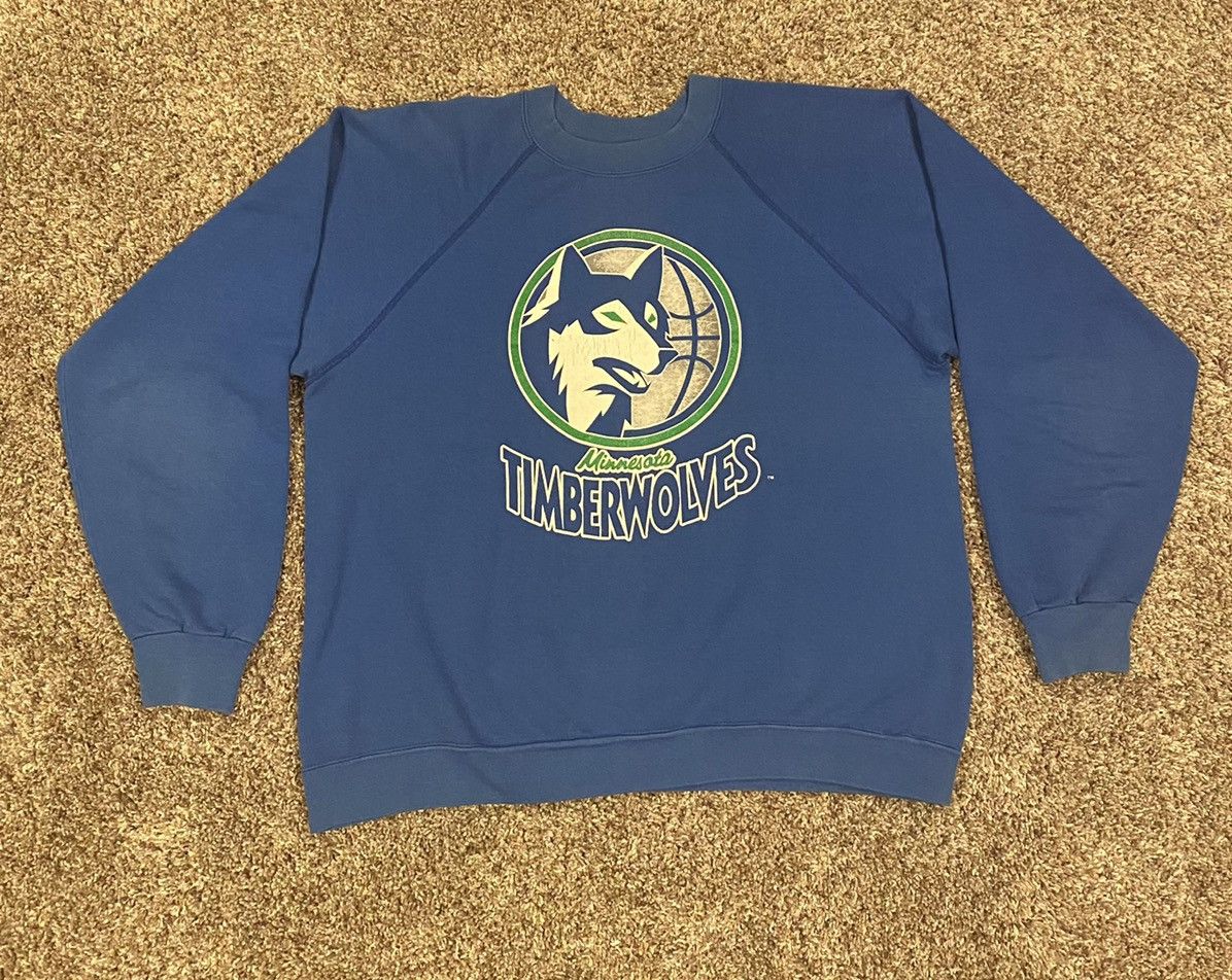 Vintage Vintage 90s Minnesota Timberwolves NBA Crewneck Sweatshirt ...