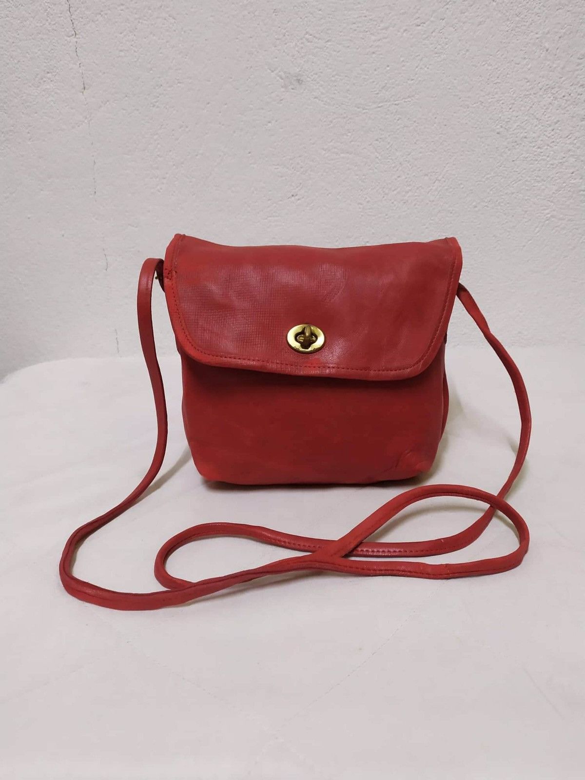 Coach Tie Closure Crossbody Bag in Red, Women's