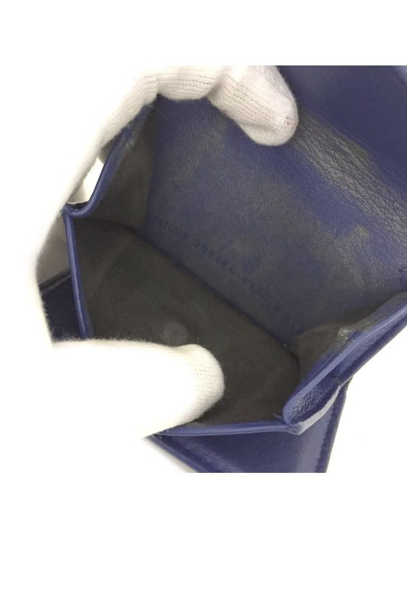 Balenciaga × Designer Authentic BALENCIAGA Blue Leather Mini Papier Flap Wallet Size ONE SIZE - 11 Thumbnail