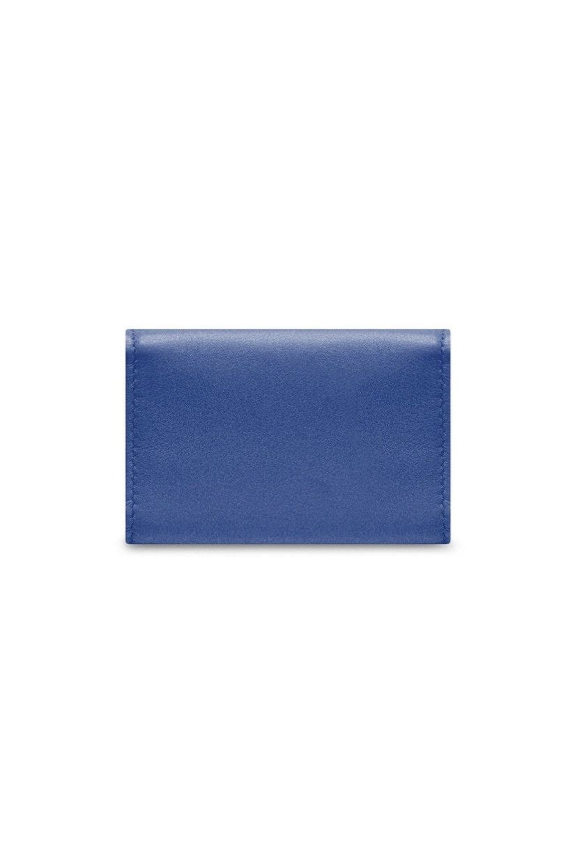 Balenciaga × Designer Authentic BALENCIAGA Blue Leather Mini Papier Flap Wallet Size ONE SIZE - 3 Thumbnail