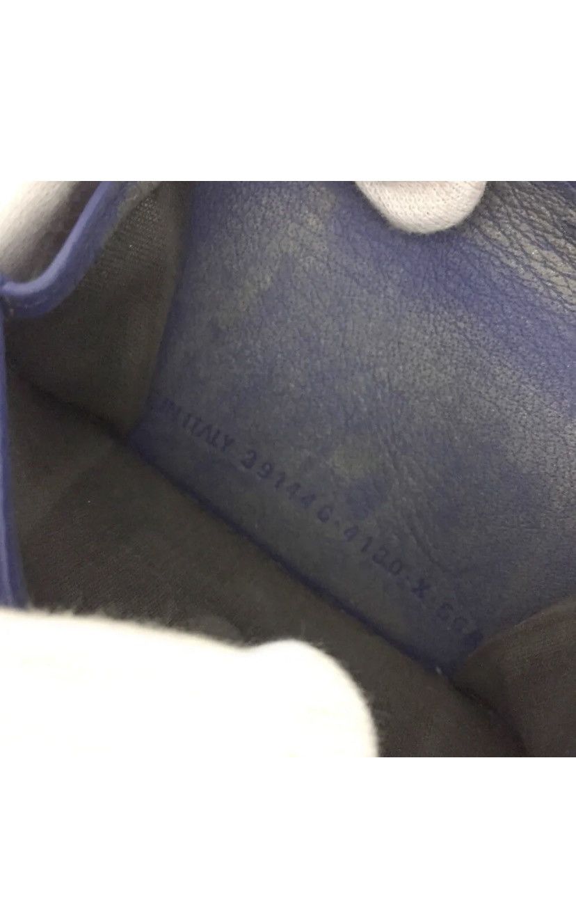 Balenciaga × Designer Authentic BALENCIAGA Blue Leather Mini Papier Flap Wallet Size ONE SIZE - 12 Thumbnail