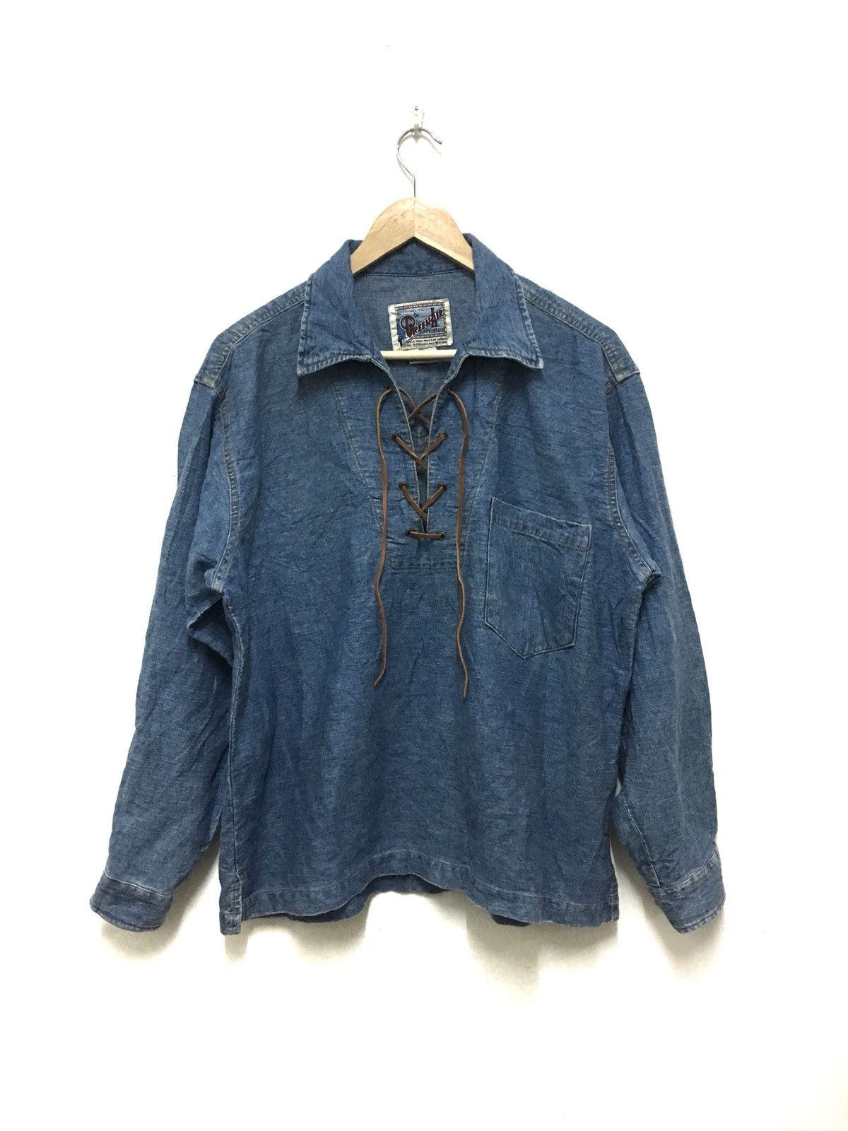 Indigo Green Air Long Sleeve Shirt Collar Shirt Indigo Size US L / EU 52-54 / 3 - 1 Thumbnail
