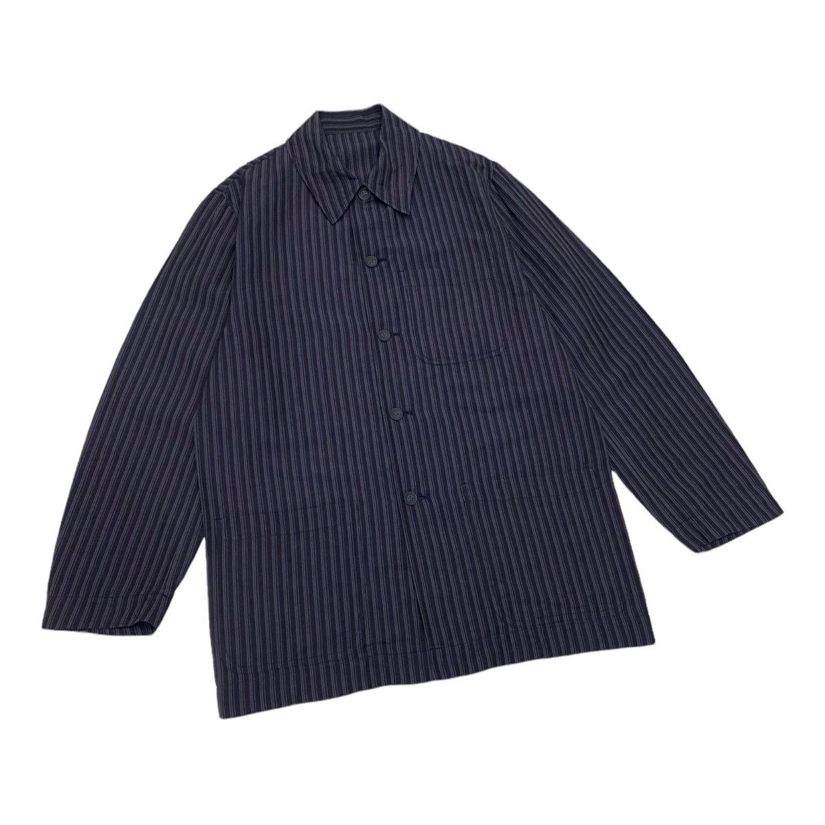 Kenzo GRAIL🔥KENZO HOMME 80s STRIPED BUTTON CHORE JACKET Size US M / EU 48-50 / 2 - 4 Thumbnail