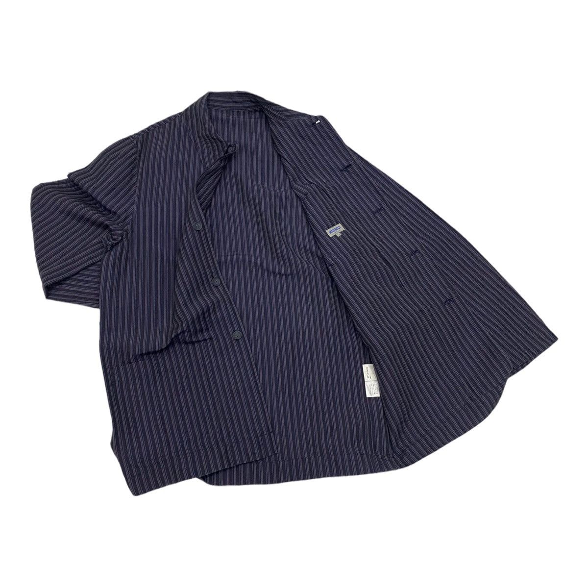 Kenzo GRAIL🔥KENZO HOMME 80s STRIPED BUTTON CHORE JACKET Size US M / EU 48-50 / 2 - 3 Thumbnail
