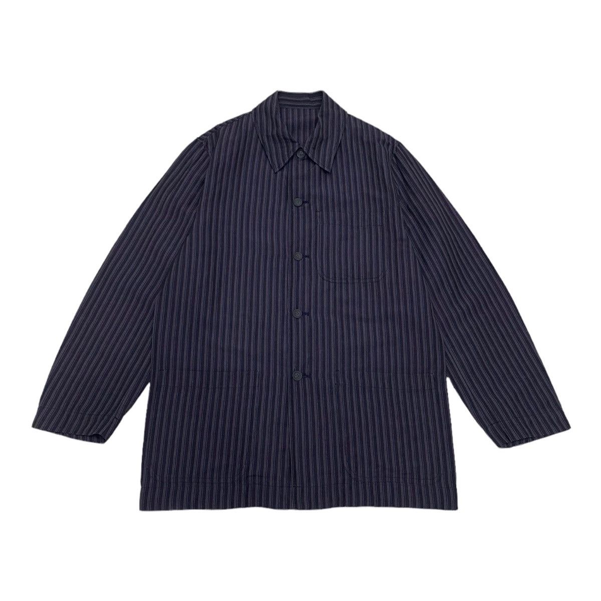 Kenzo GRAIL🔥KENZO HOMME 80s STRIPED BUTTON CHORE JACKET Size US M / EU 48-50 / 2 - 5 Thumbnail
