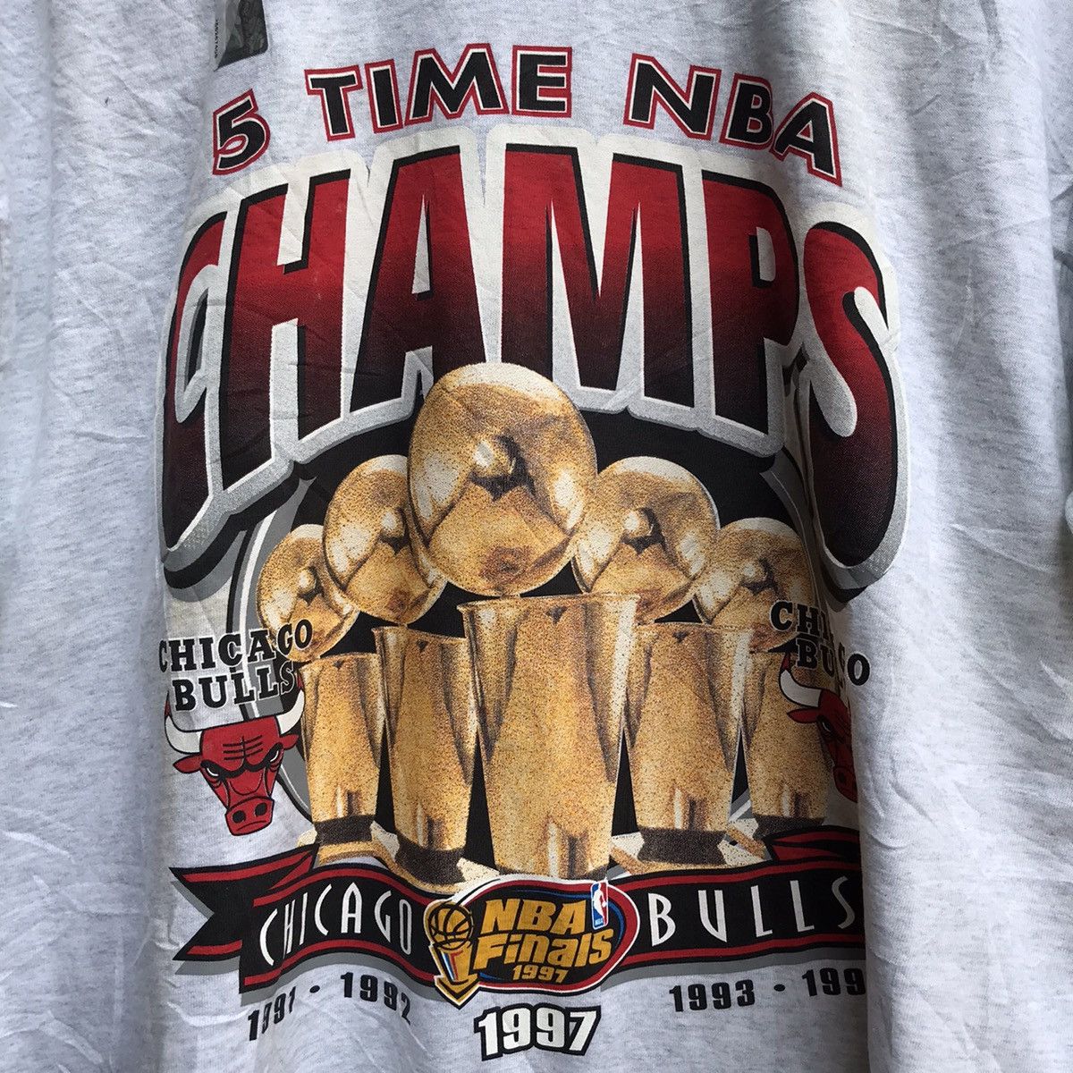 NBA × Vintage Vintage 90s CHICAGO BULLS nba tee champion Size US L / EU 52-54 / 3 - 3 Thumbnail