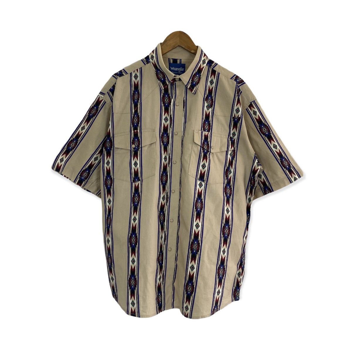 Vintage × Wrangler Vintage 90s Wrangler Western Shirt Aztec