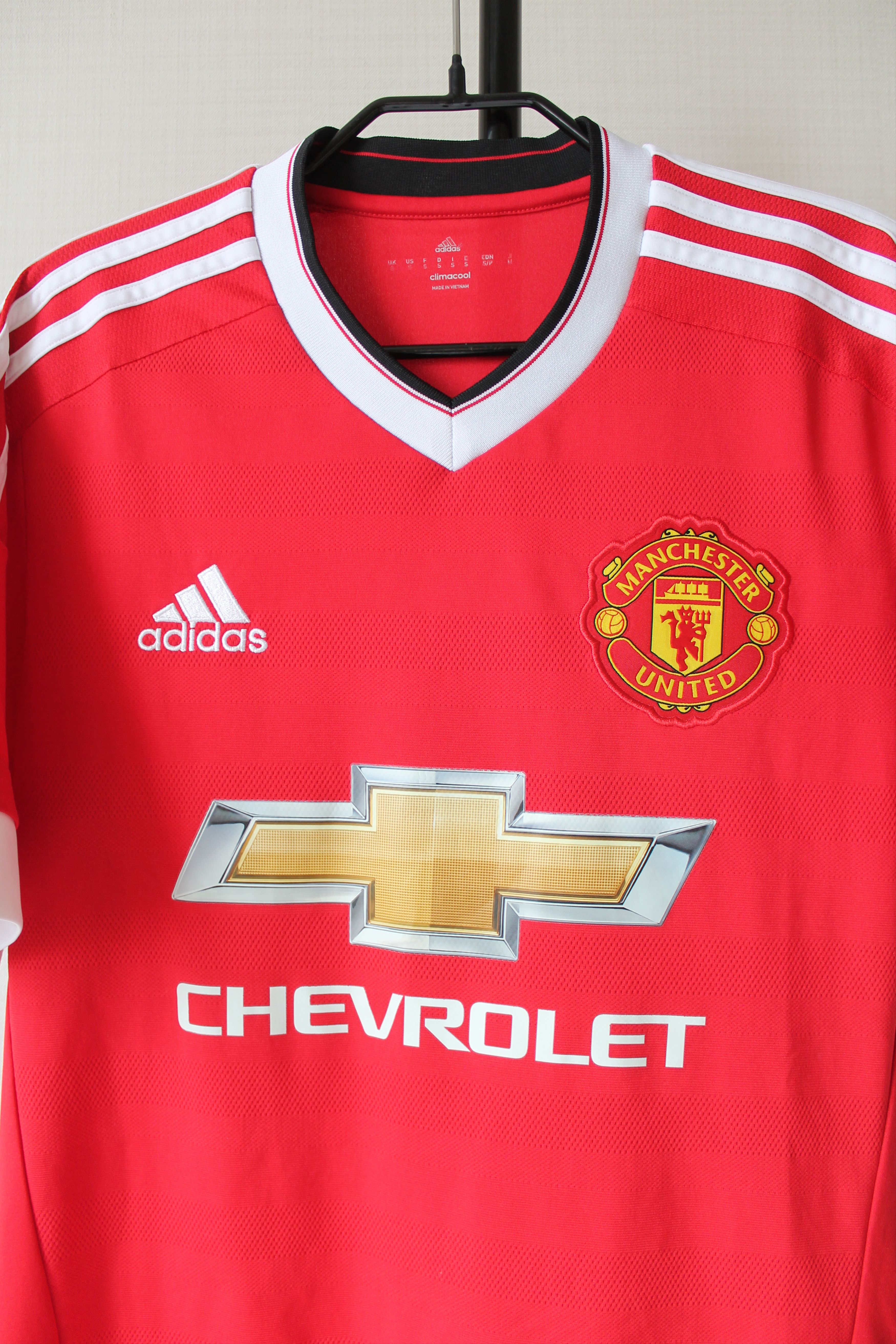 Adidas 2015 Manchester United MU Adidas Home Soccer Jersey Size US S / EU 44-46 / 1 - 2 Thumbnail