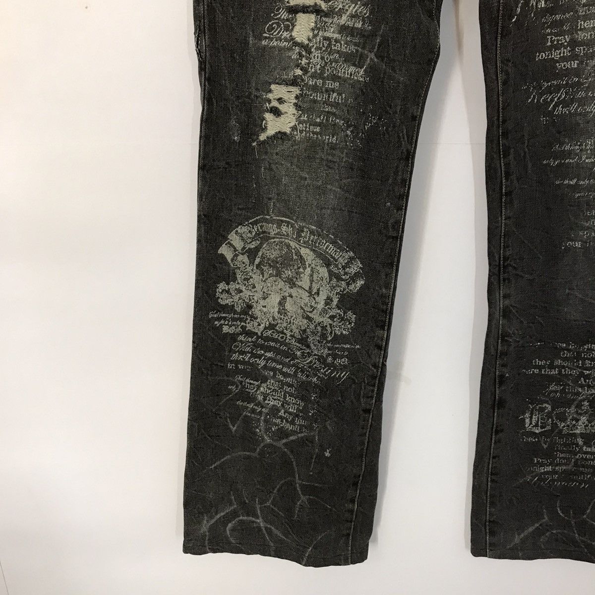 Japanese Brand × Seditionaries Vintage Bernings Black denim pank distressed Pants Size US 30 / EU 46 - 4 Thumbnail