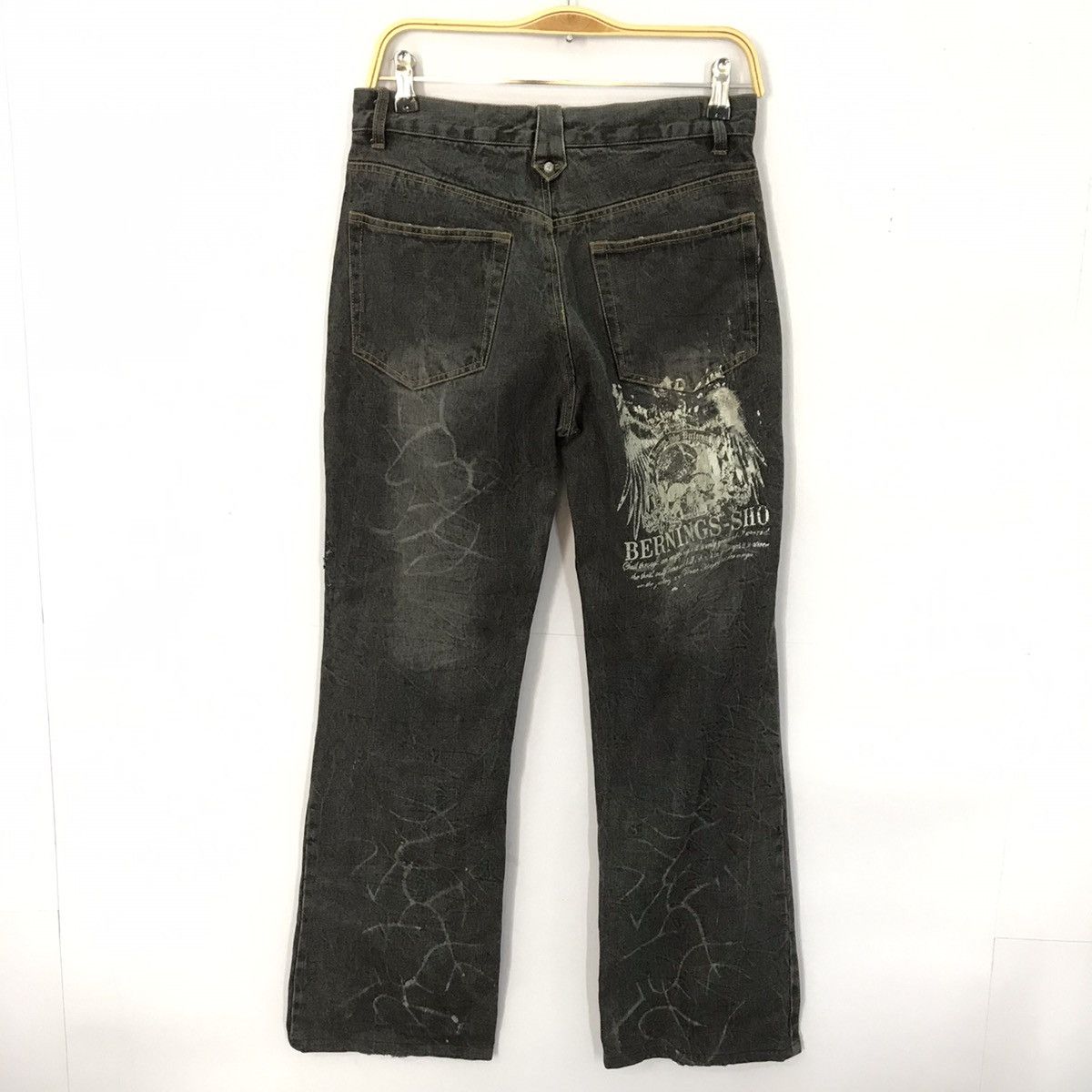 Japanese Brand × Seditionaries Vintage Bernings Black denim pank distressed Pants Size US 30 / EU 46 - 7 Thumbnail