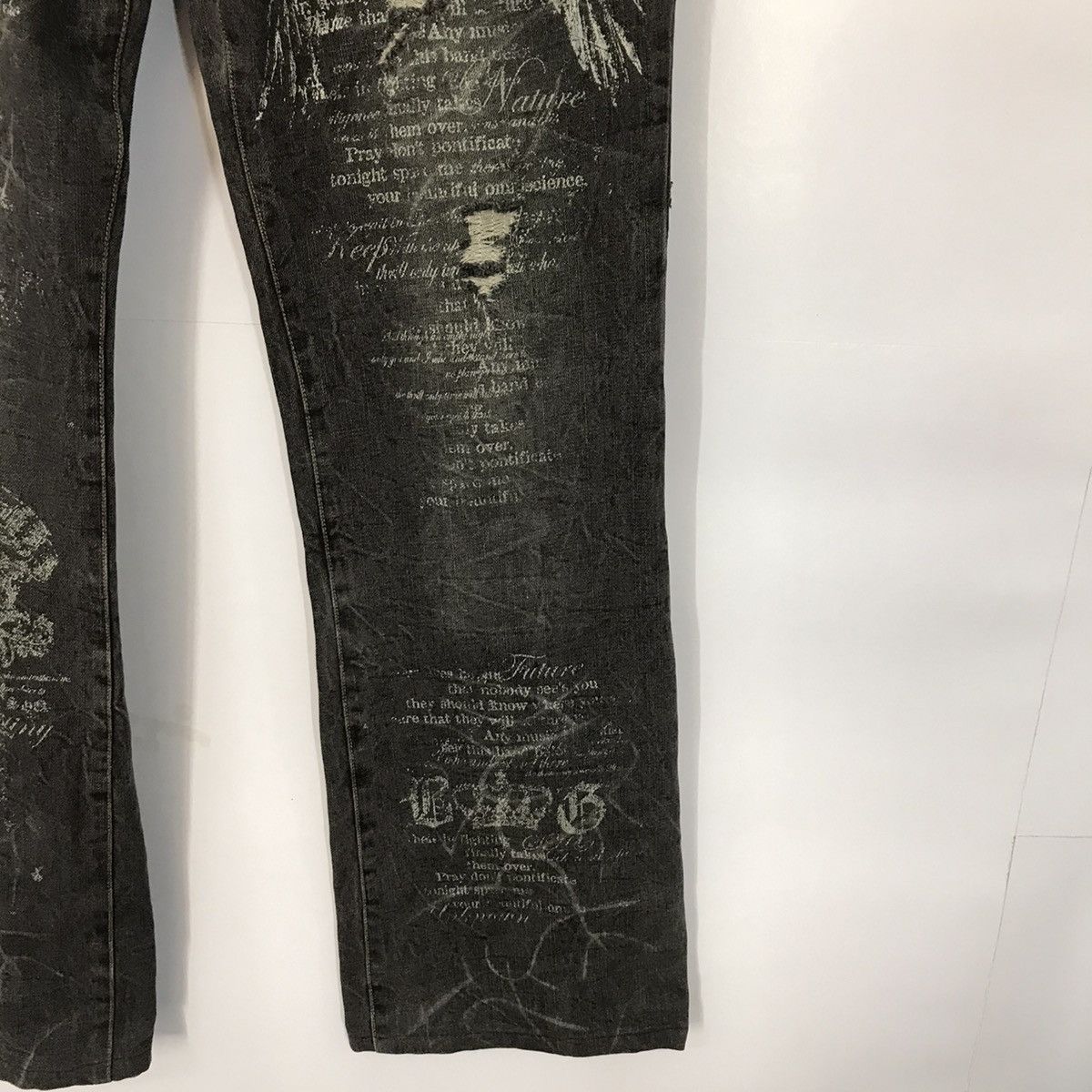 Japanese Brand × Seditionaries Vintage Bernings Black denim pank distressed Pants Size US 30 / EU 46 - 3 Thumbnail