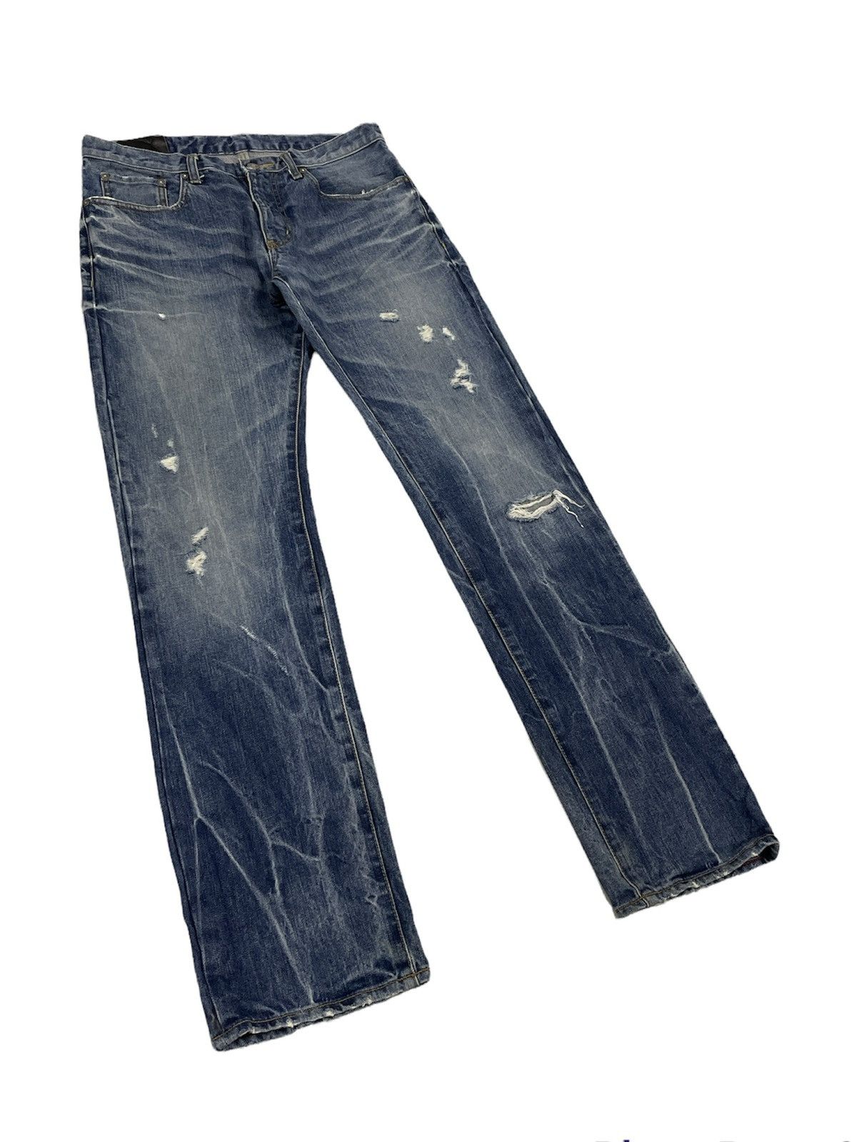 In The Attic Vintage Takeo Kekuchi Japan Distressed Jeans Size US 32 / EU 48 - 2 Thumbnail