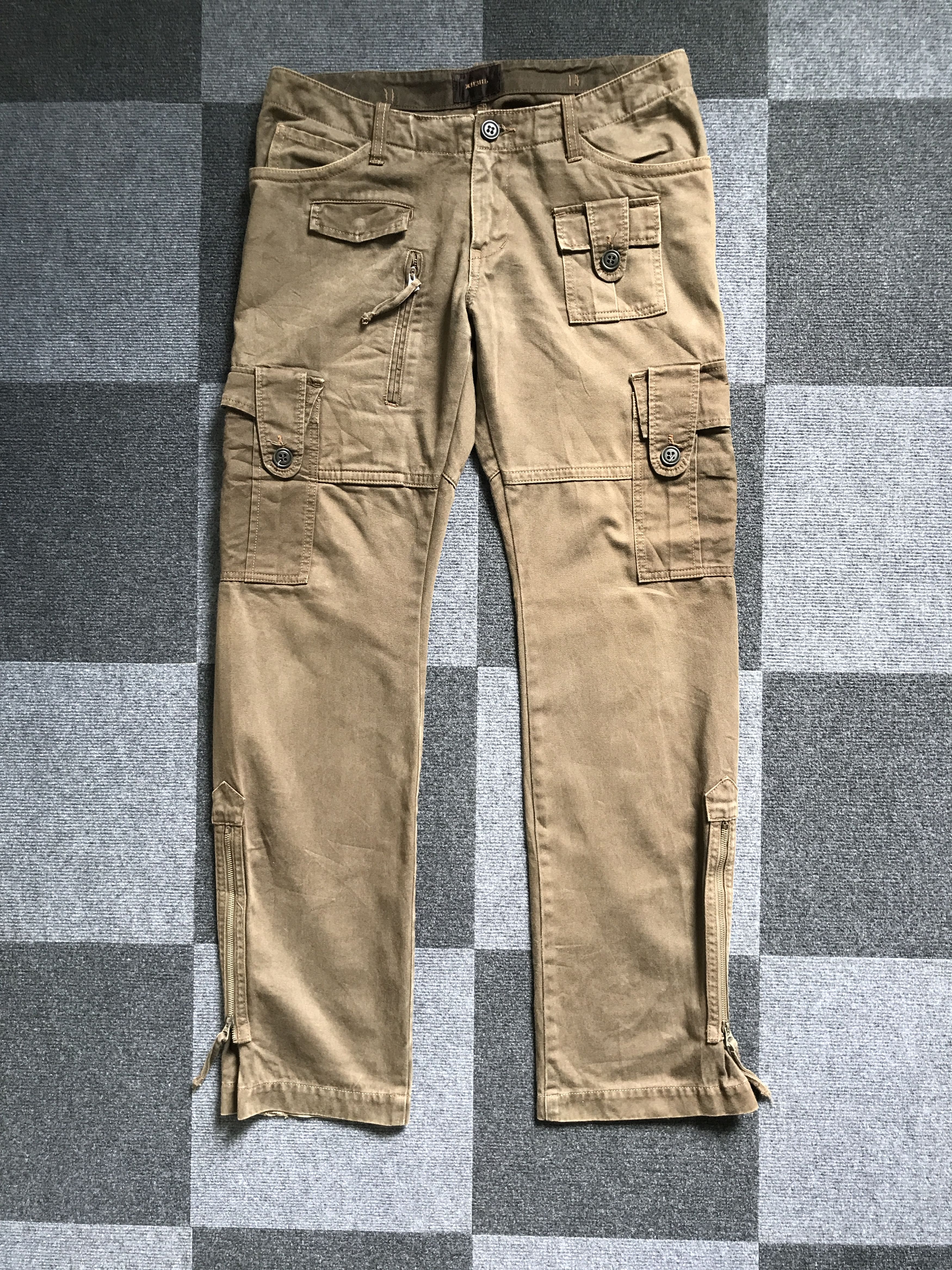 Japanese Brand CP111 REUHL Japan Tactical Pockets Ankle Zipper Cargo Pant Size US 34 / EU 50 - 3 Thumbnail