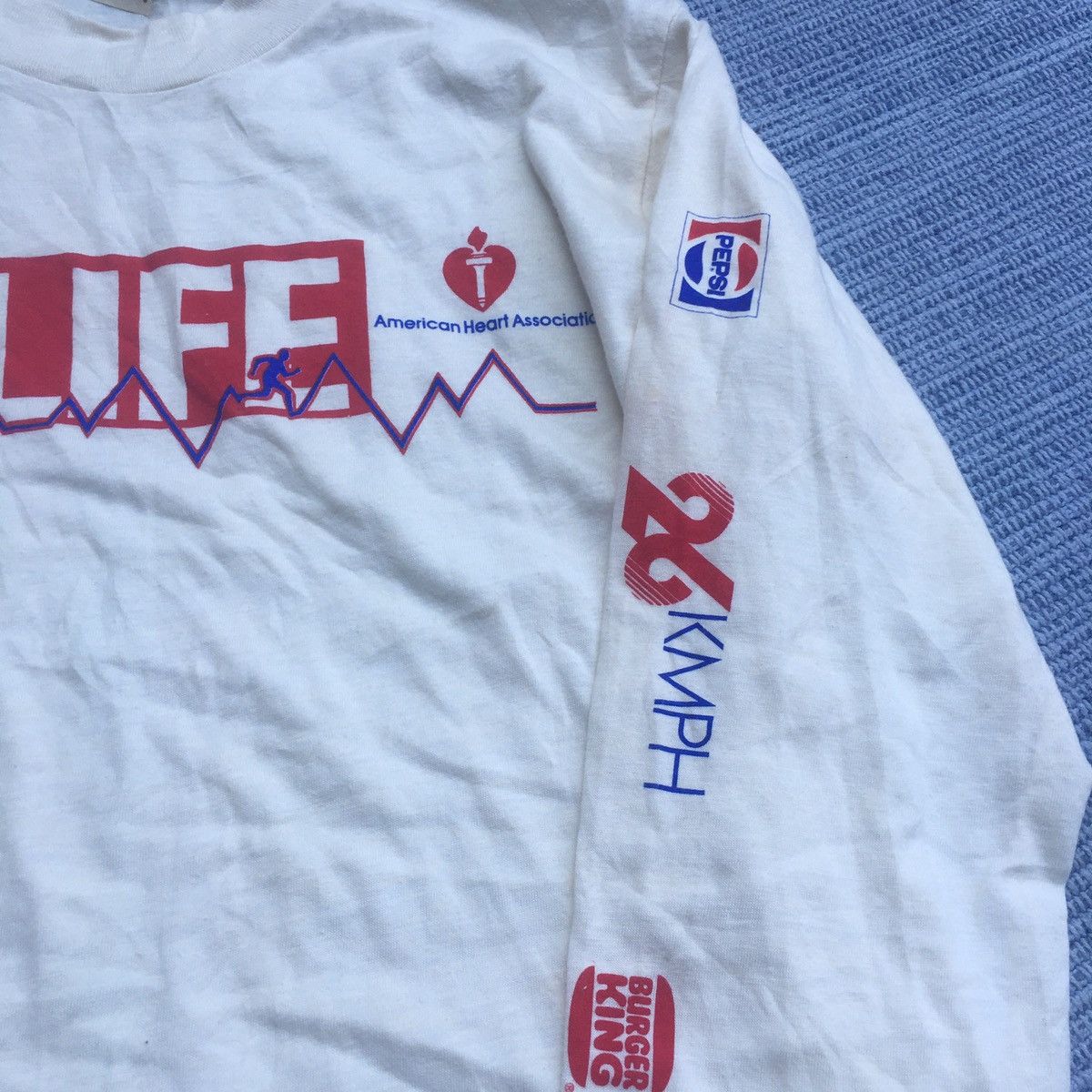 Vintage 80s american heart association ;Run for life tee Size US M / EU 48-50 / 2 - 3 Thumbnail