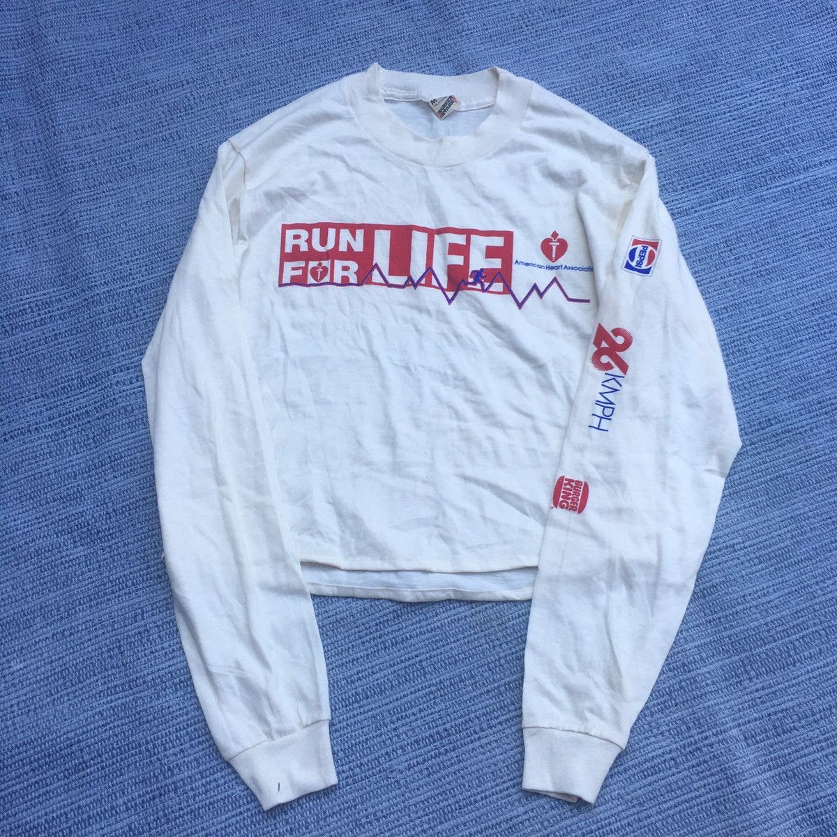 Vintage 80s american heart association ;Run for life tee Size US M / EU 48-50 / 2 - 1 Thumbnail