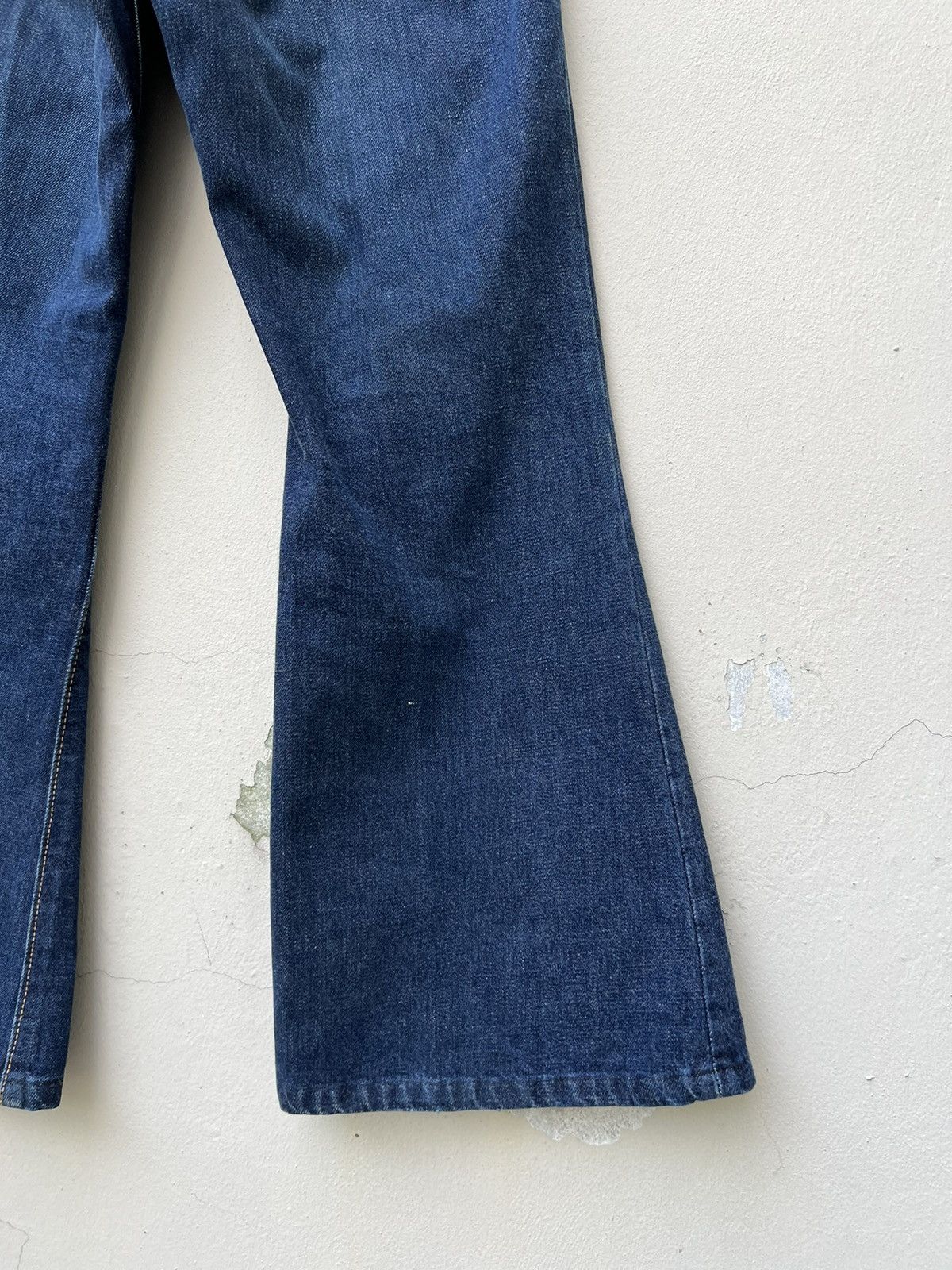 Vintage Vintage 70s Wrangler Blue Denim Cropped Super Flare Jeans Size US 29 - 17 Thumbnail