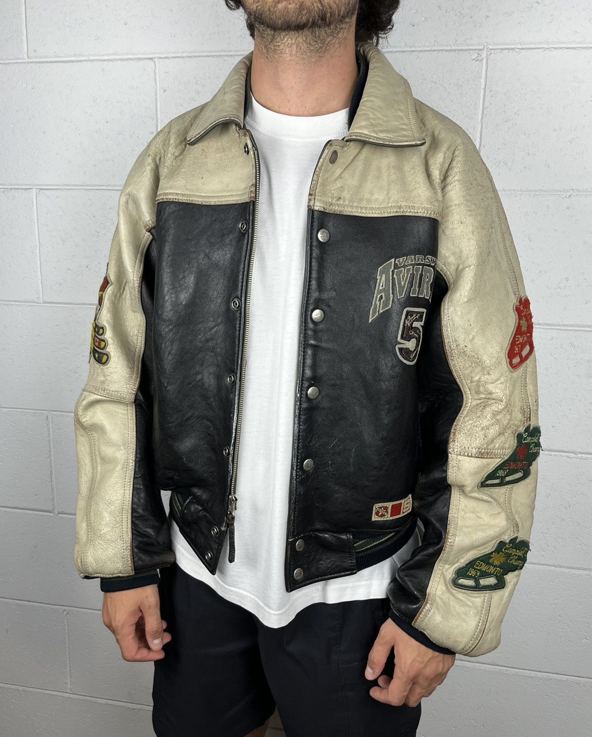 Avirex × Vintage Avirex Wild Bears Leather Jacket Vintage