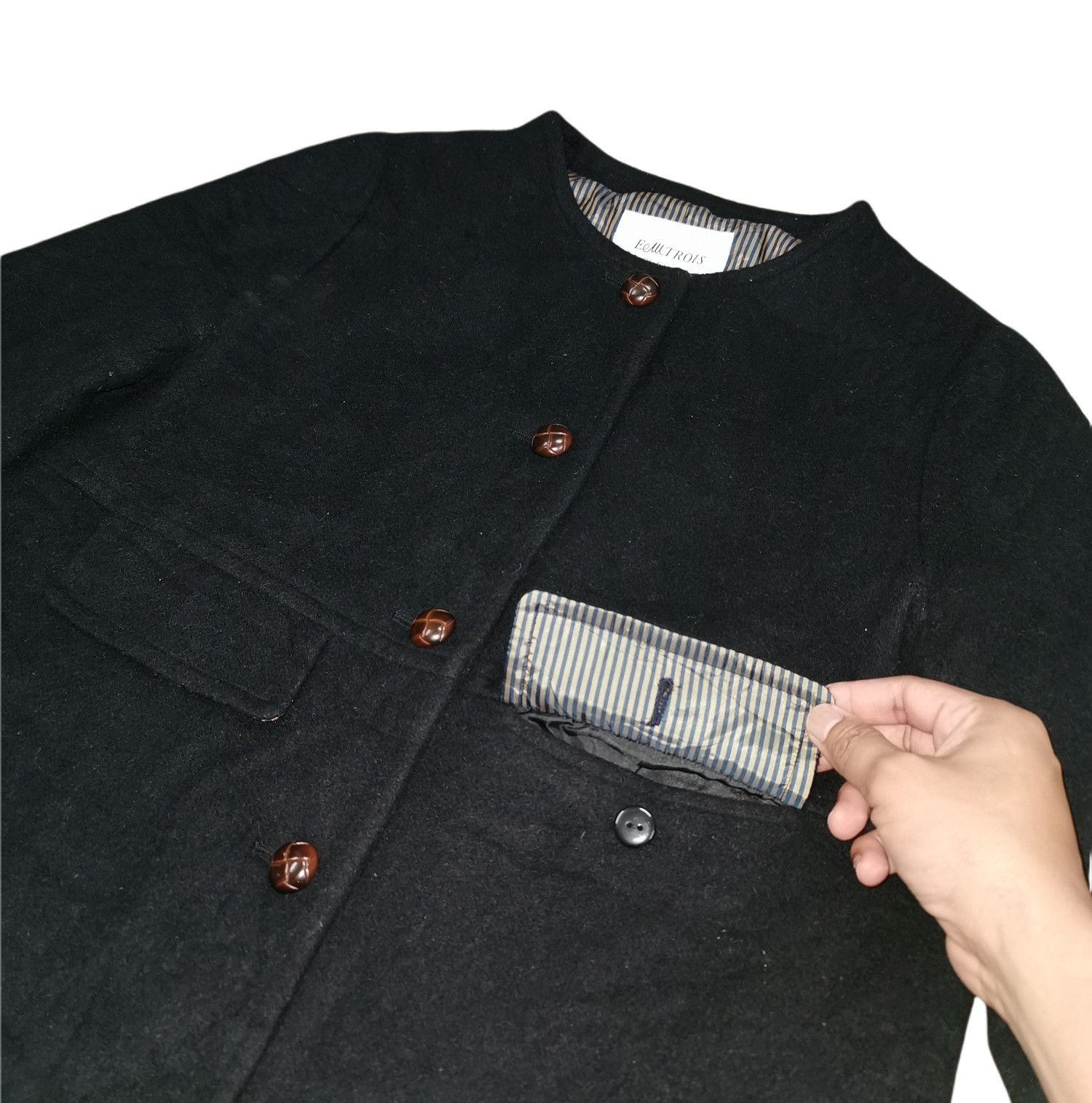 Designer × Japanese Brand × Vintage Eemtrois Vetements Wool Long Jacket Size S / US 4 / IT 40 - 7 Thumbnail