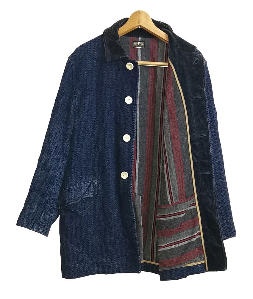 Japanese Brand Ones Stroke Indigo Harringbone coat Size US M / EU 48-50 / 2 - 4 Thumbnail