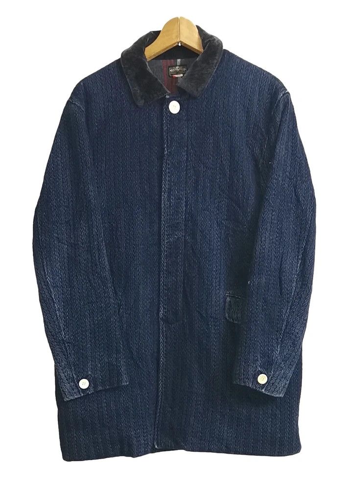 Japanese Brand Ones Stroke Indigo Harringbone coat Size US M / EU 48-50 / 2 - 2 Thumbnail