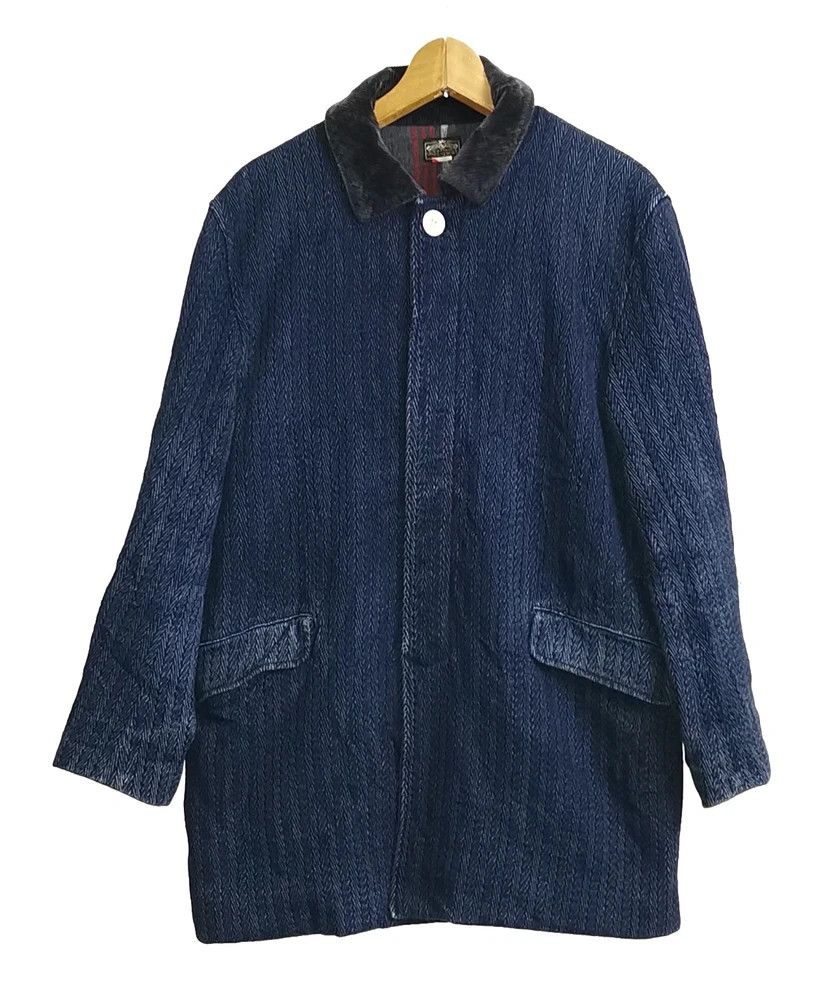 Japanese Brand Ones Stroke Indigo Harringbone coat Size US M / EU 48-50 / 2 - 1 Thumbnail