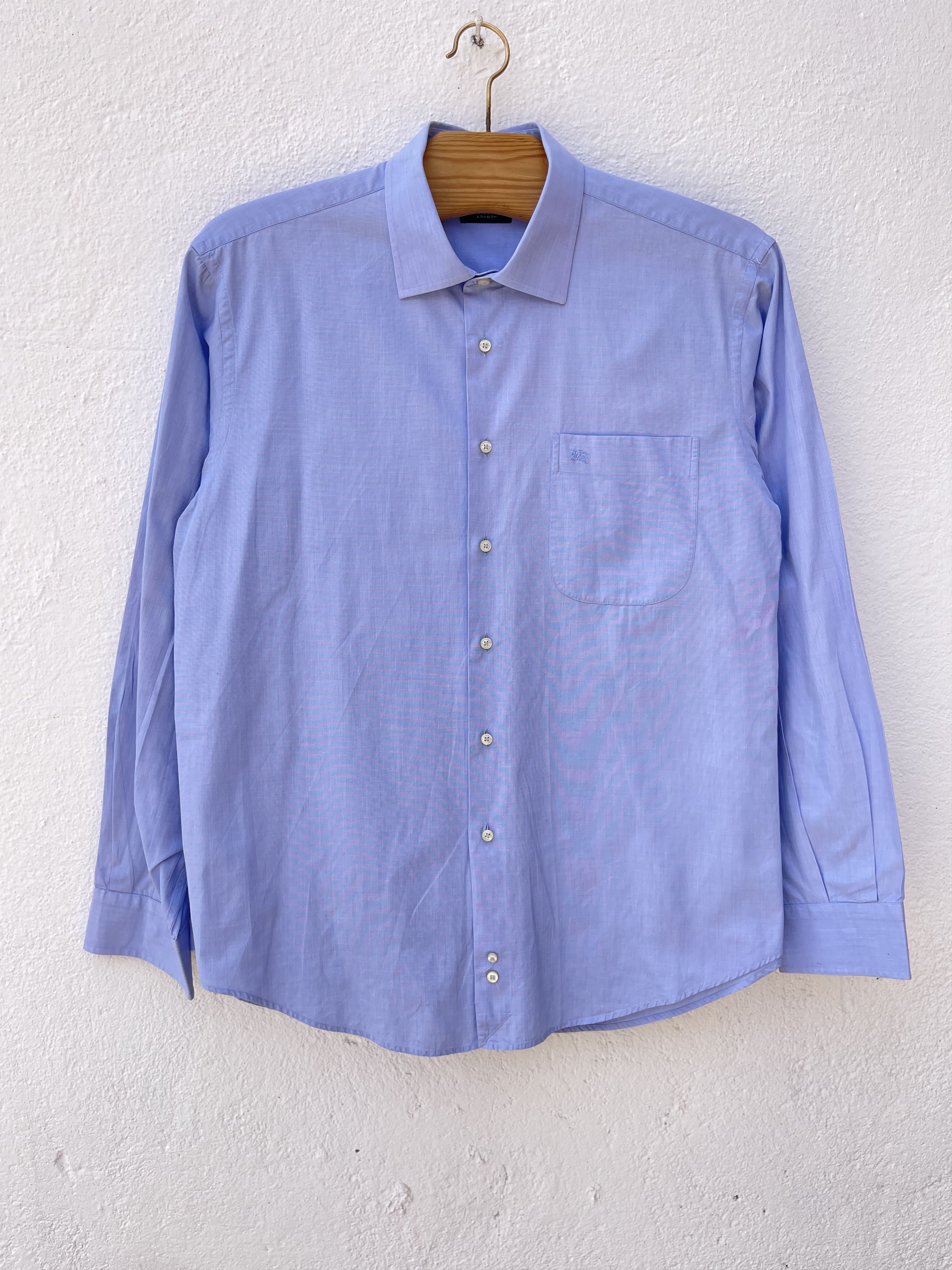 Burberry 🔥 blue Burberry London shirt size true xl luxury classic Size US XL / EU 56 / 4 - 1 Thumbnail
