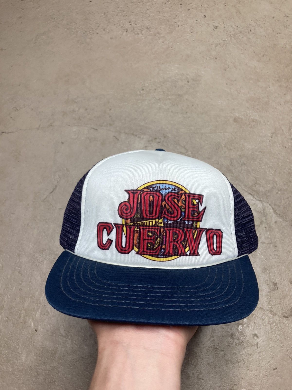 Vintage Vintage trucker hat mesh cap rope Jose Cuervo tequila navy Size ONE SIZE - 1 Thumbnail
