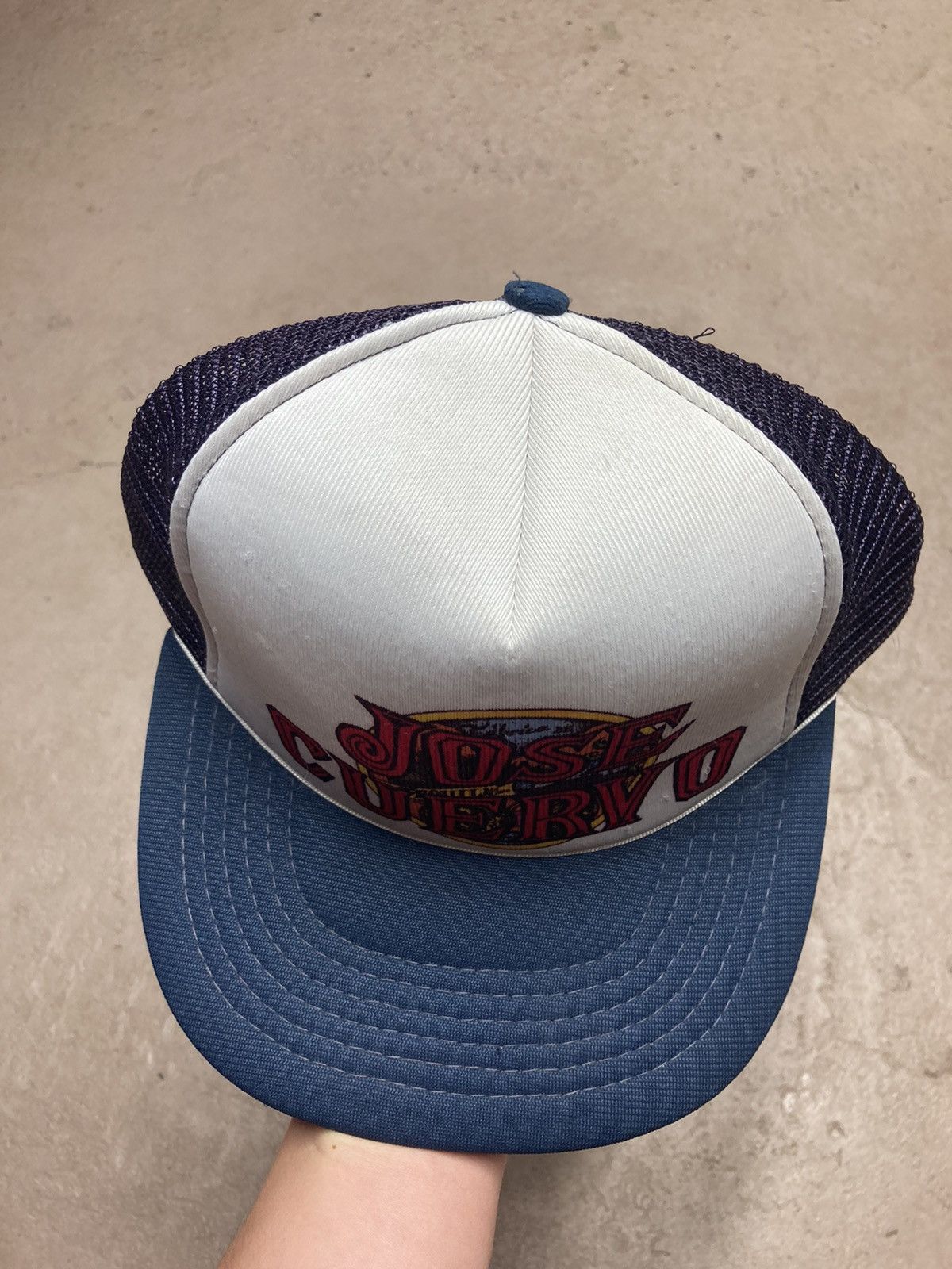 Vintage Vintage trucker hat mesh cap rope Jose Cuervo tequila navy Size ONE SIZE - 2 Thumbnail