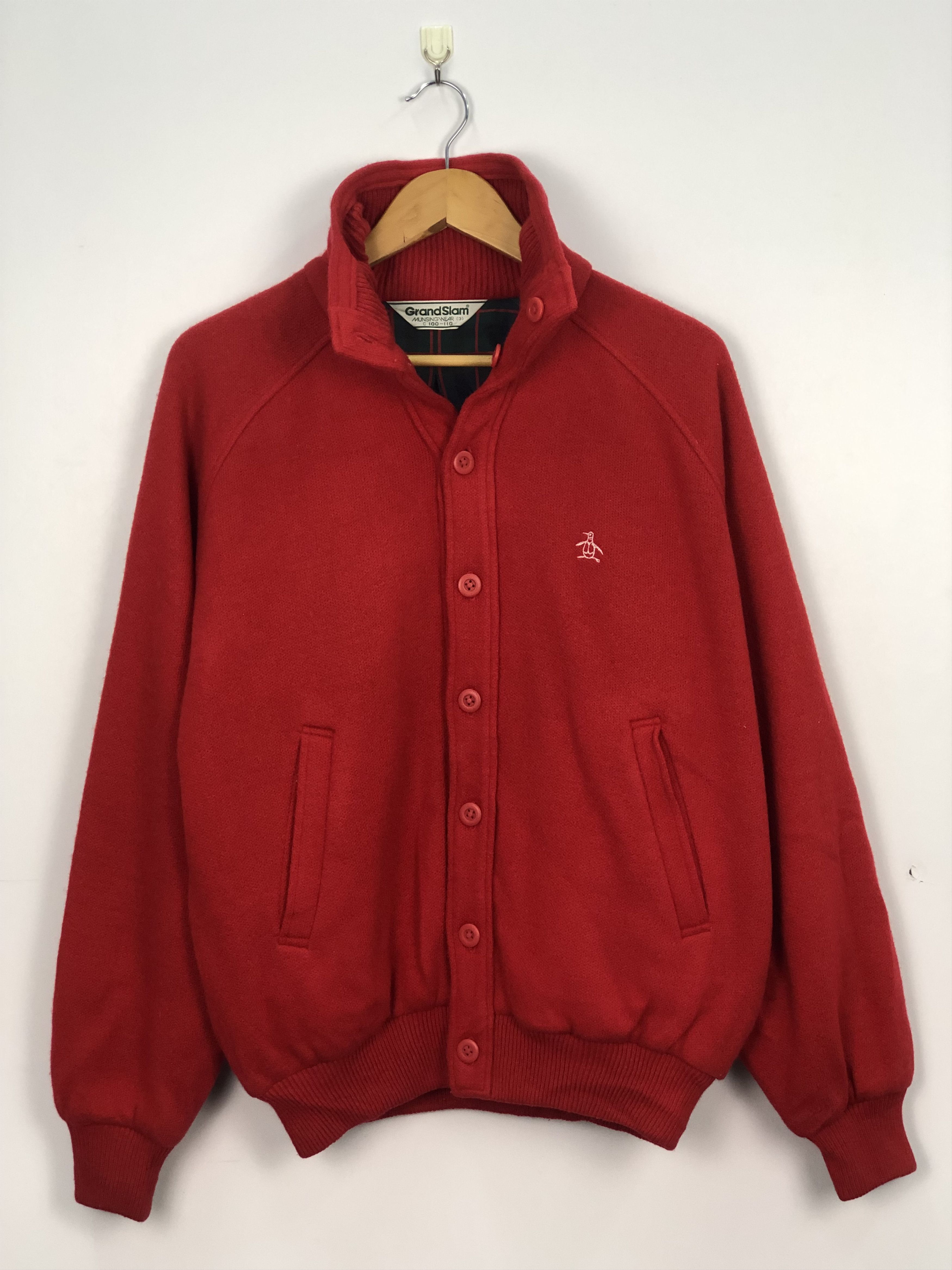 image of Grand Slam x Vintage 90's Grandslam Varsity Jacket Red, Men's (Size Large)