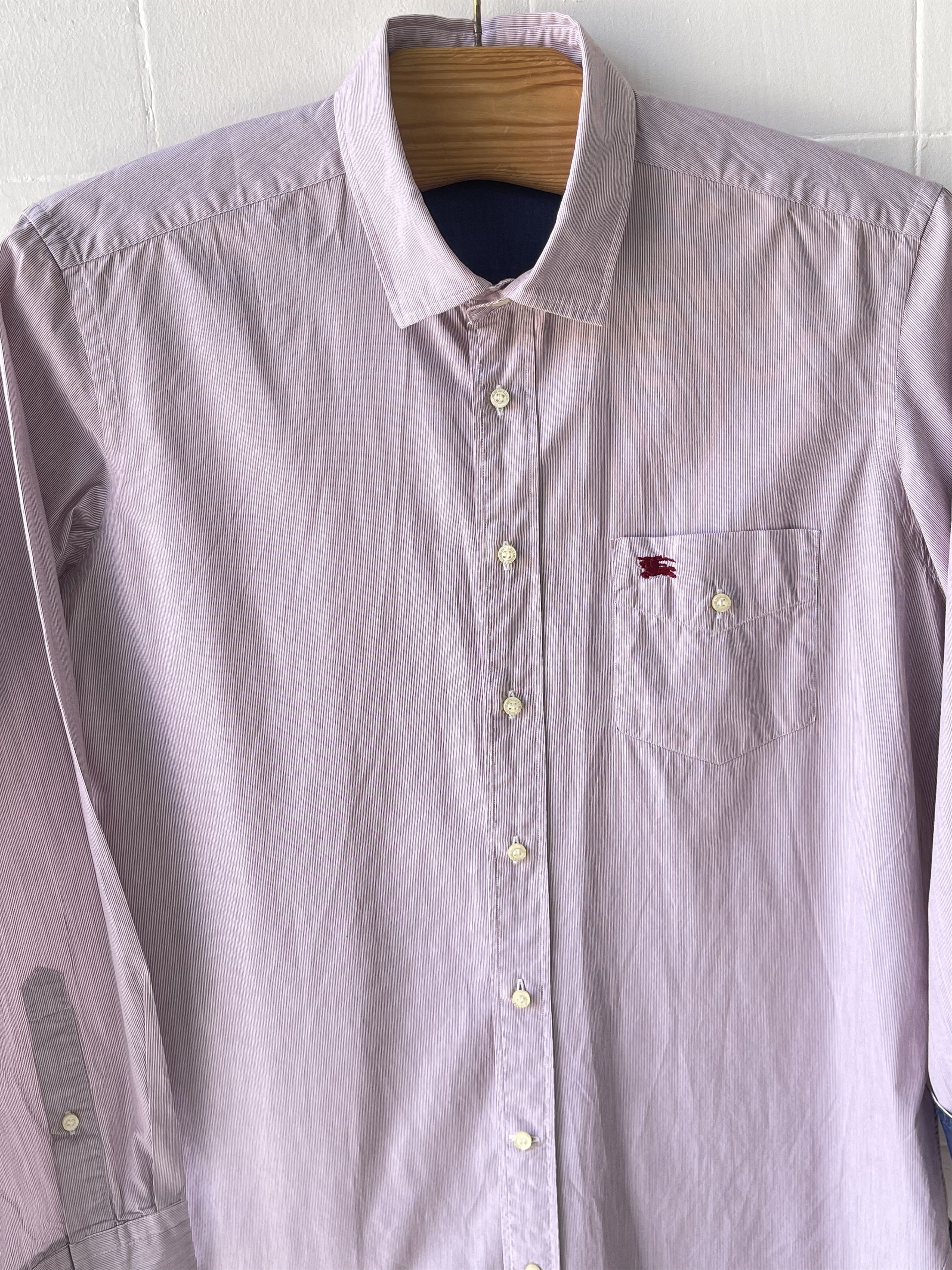 Burberry 🔥burgundy Burberry London shirt size L luxury classic Size US L / EU 52-54 / 3 - 2 Thumbnail