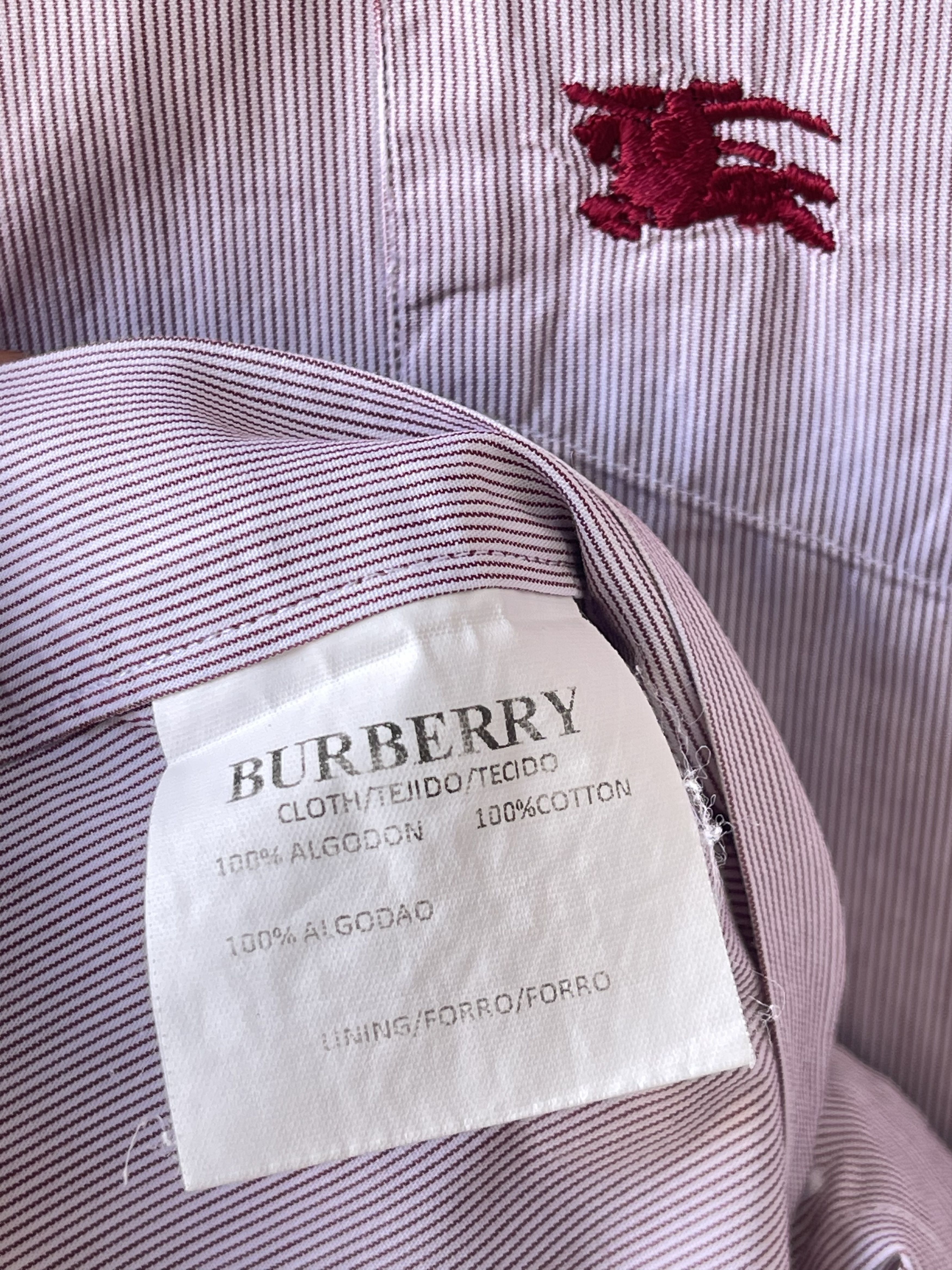 Burberry 🔥burgundy Burberry London shirt size L luxury classic Size US L / EU 52-54 / 3 - 9 Thumbnail