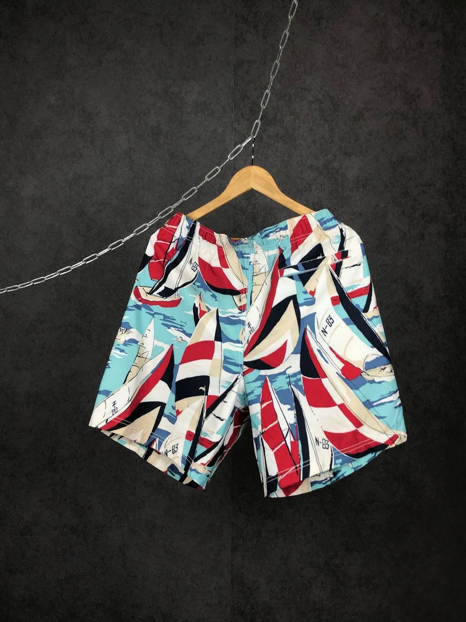 Nautica × Vintage Nautica vintage luxury crazy overprinted shorts Size US 36 / EU 52 - 5 Thumbnail