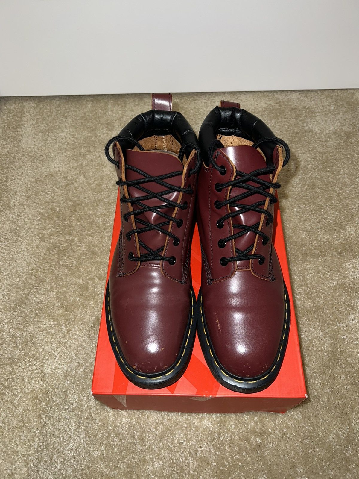 Dr. Martens × Supreme Dr. Martens Supreme 2015 6 Eye Oxblood Sz 8 Size US 8 / EU 41 - 2 Thumbnail