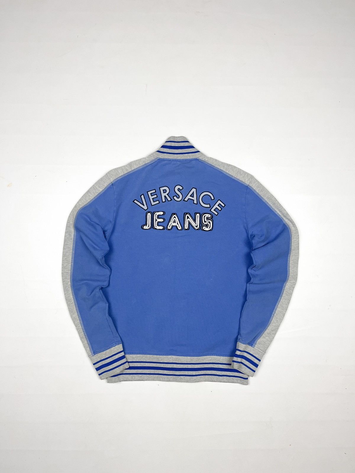 Versace jeans blue zip sweatshirt logo