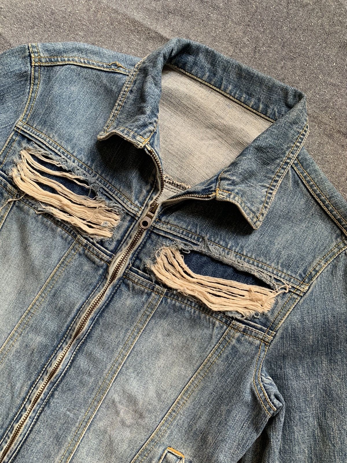 Iroquois Japan Rare Iroquois Ripped Denim Jacket Size US M / EU 48-50 / 2 - 7 Thumbnail