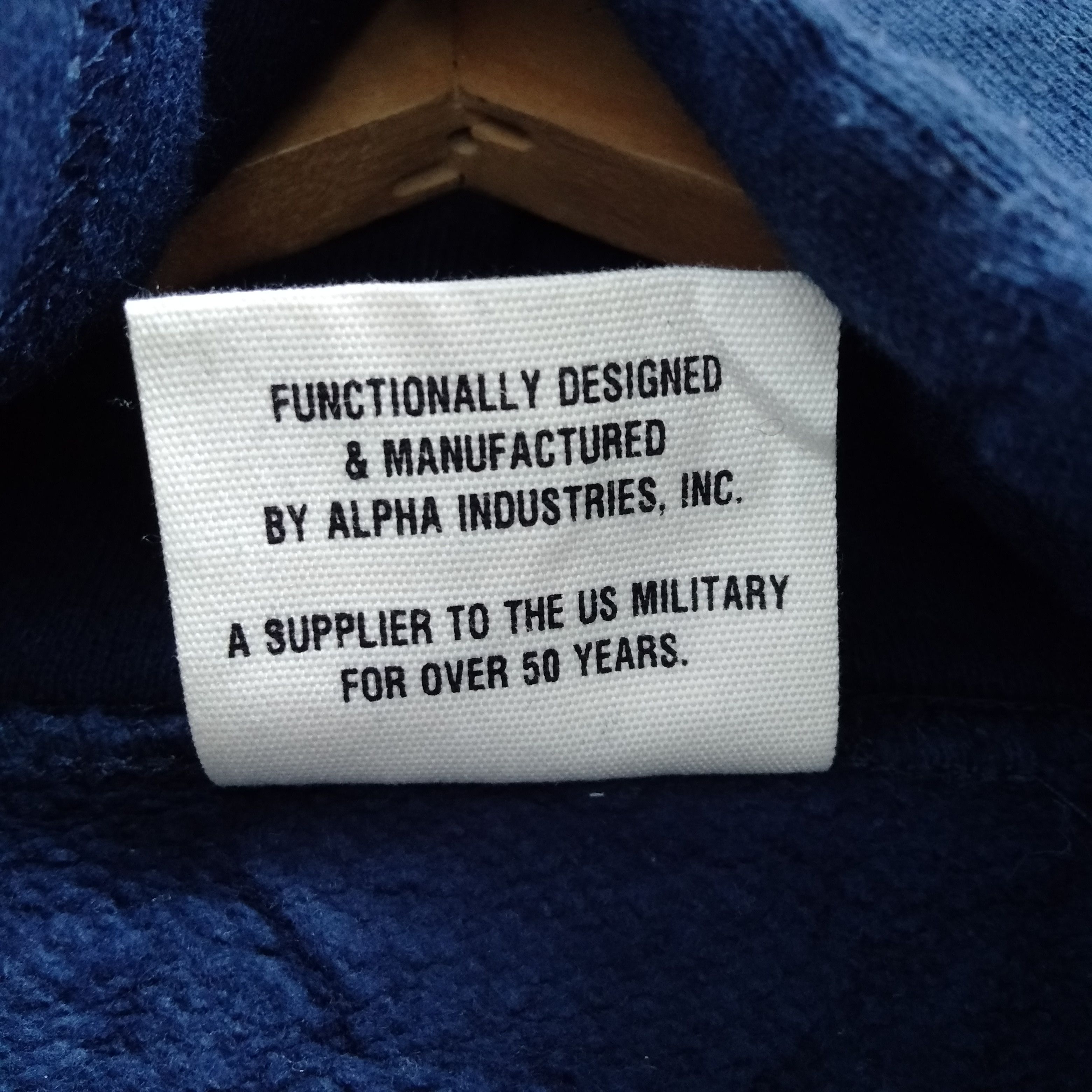 Alpha Industries Blue pullover hoodie by Alpha Industries with "ARMY 59" Size US M / EU 48-50 / 2 - 4 Thumbnail
