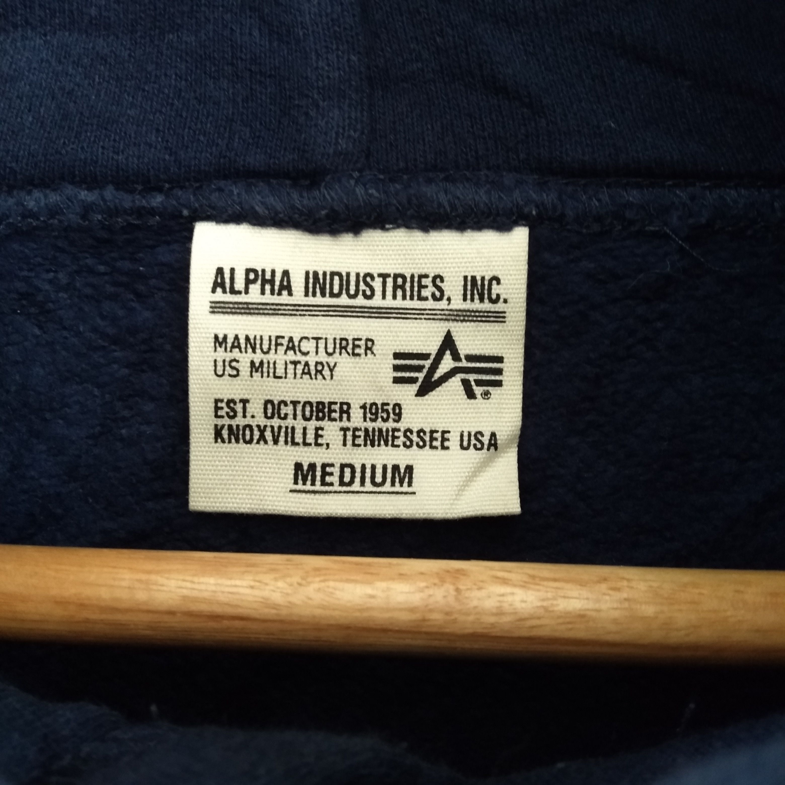 Alpha Industries Blue pullover hoodie by Alpha Industries with "ARMY 59" Size US M / EU 48-50 / 2 - 3 Thumbnail