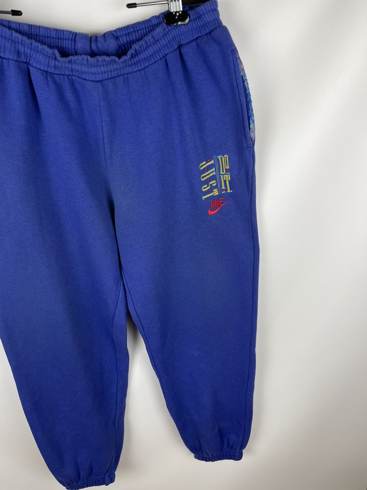Nike Nike just do it vintage 80s 90s blue embroidered sweat pant Size US 32 / EU 48 - 4 Thumbnail