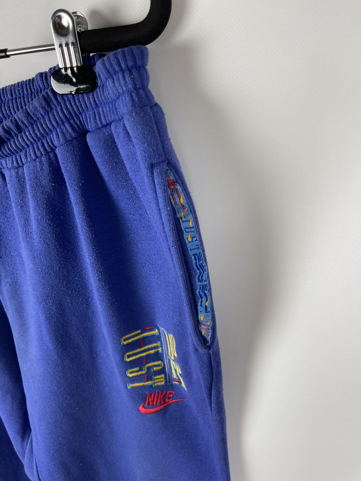 Nike Nike just do it vintage 80s 90s blue embroidered sweat pant Size US 32 / EU 48 - 6 Thumbnail