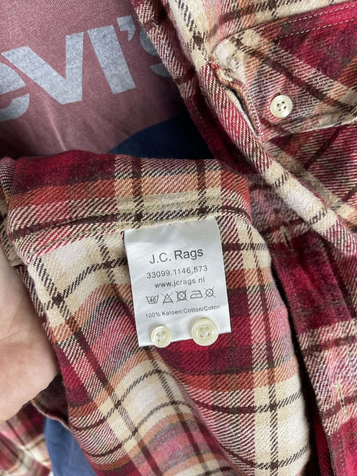 Flannel J.C. Rags vintage flannel checkered travis Scott style shir Size US M / EU 48-50 / 2 - 10 Thumbnail