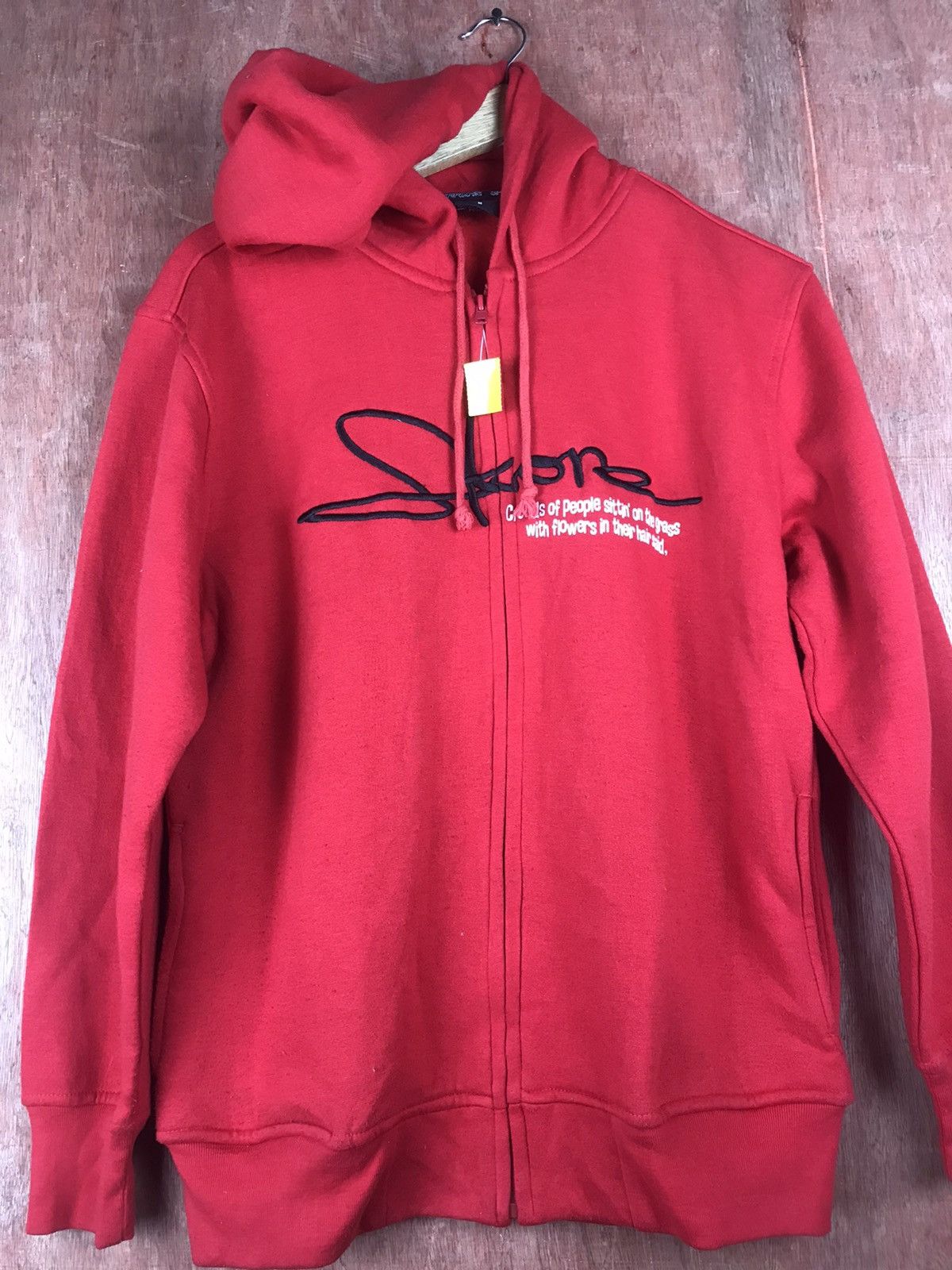 Japanese Brand DLL Skkone red hoodie Sweater #2725 Size US M / EU 48-50 / 2 - 2 Thumbnail